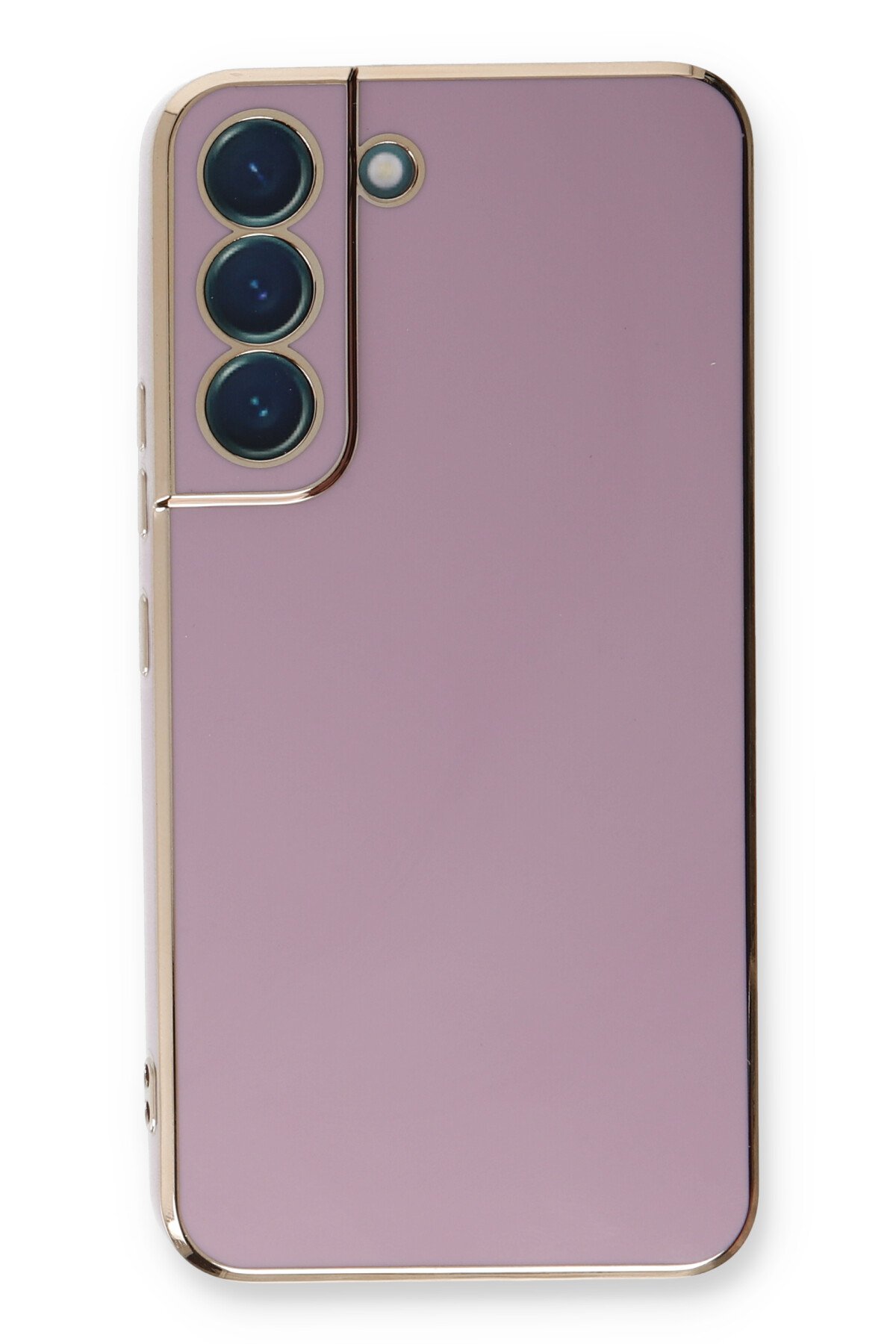 Newface Samsung Galaxy S22 Plus Kılıf Coco Deri Silikon Kapak - Gold