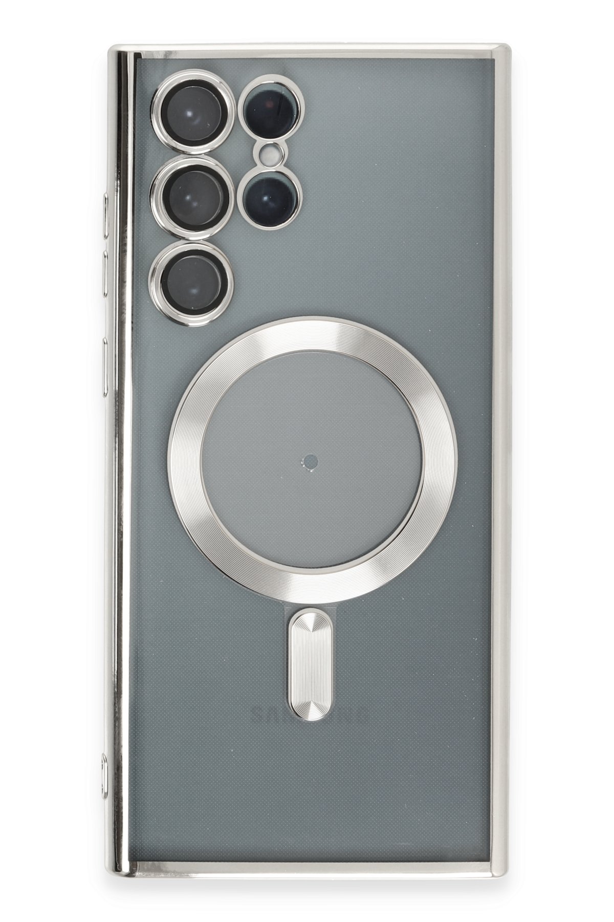 Newface Samsung Galaxy S22 Ultra Kılıf Liva Lens Silikon - Siyah