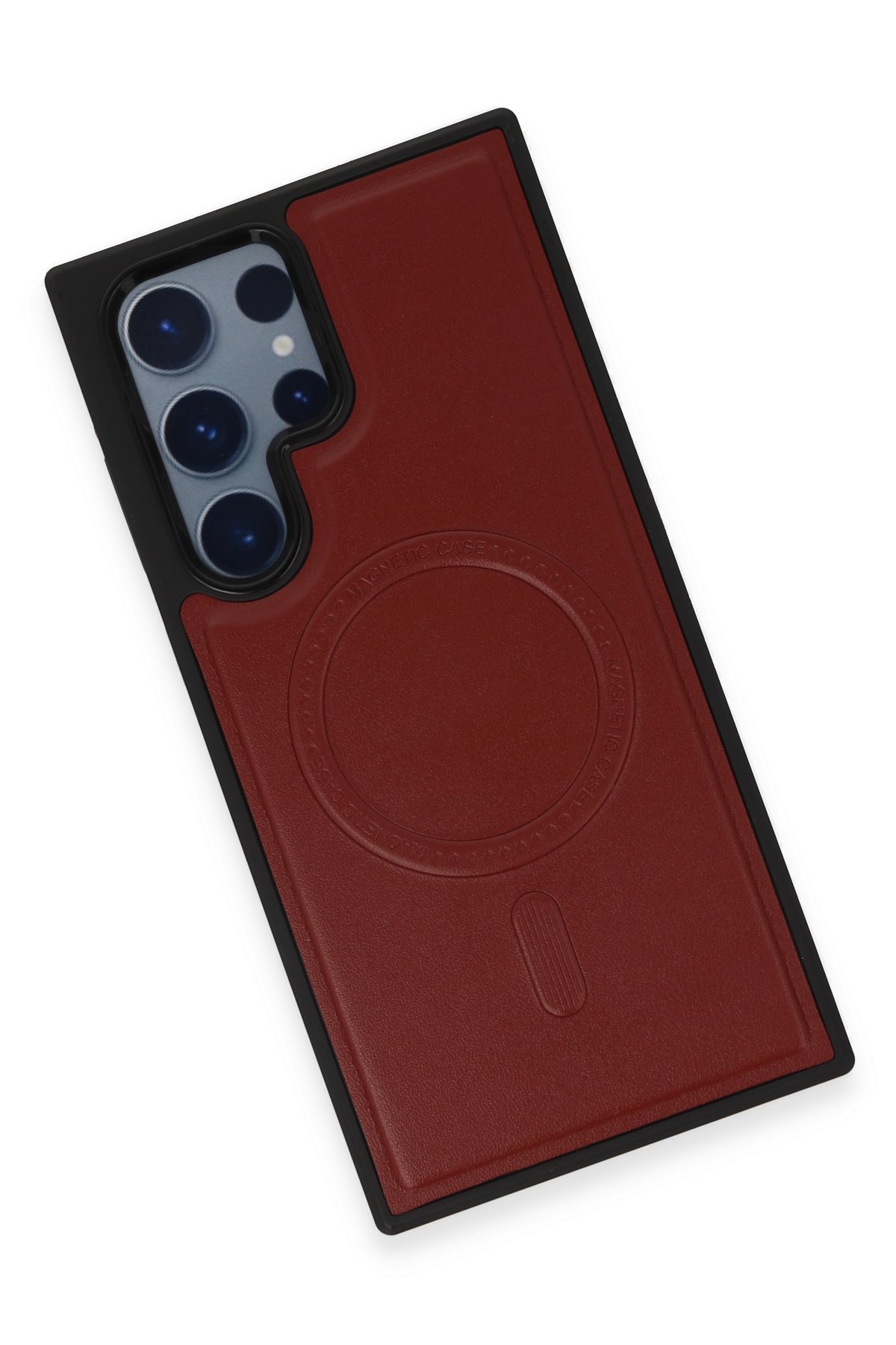 Newface Samsung Galaxy S22 Ultra Kılıf Nano içi Kadife Silikon - Kırmızı