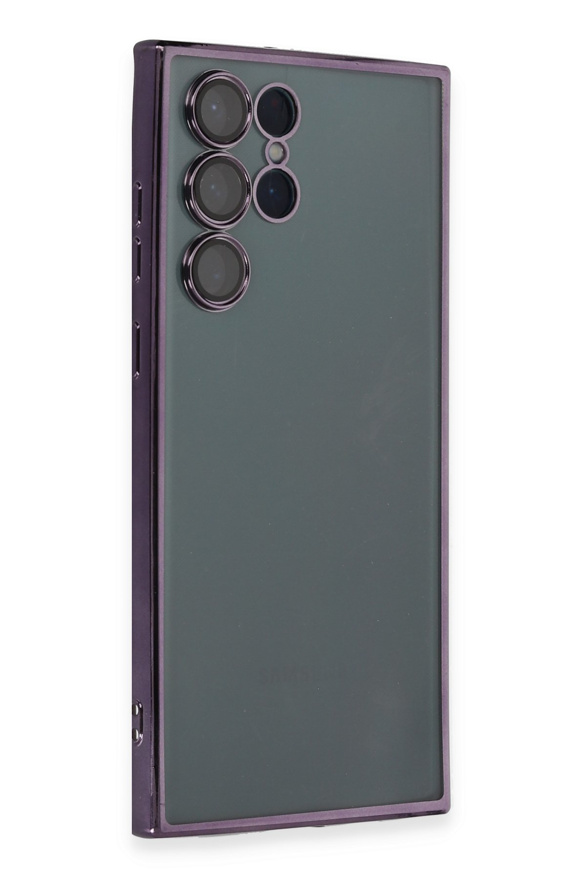 Newface Samsung Galaxy S22 Ultra Kılıf Sofya Yüzüklü Silikon Kapak - Kırmızı