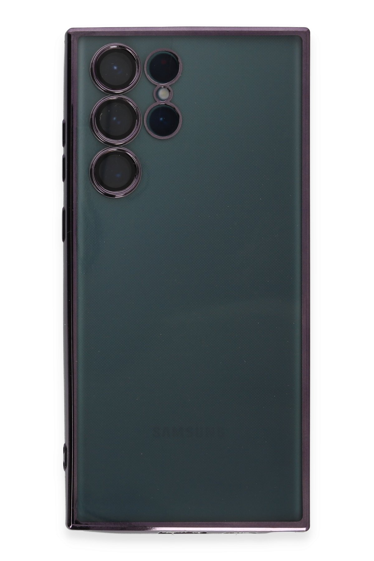 Newface Samsung Galaxy S22 Ultra Kılıf Sofya Yüzüklü Silikon Kapak - Kırmızı