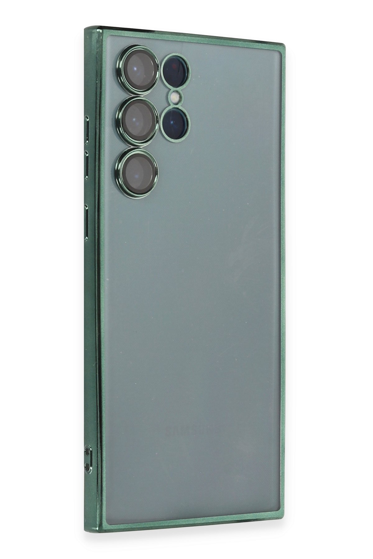 Newface Samsung Galaxy S22 Ultra Kılıf Volet Silikon - Açık Yeşil