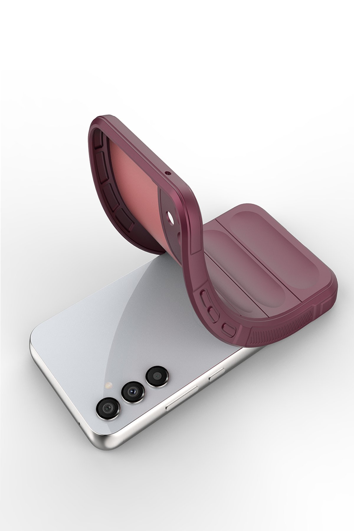 Newface Samsung Galaxy S23 FE Kılıf Pars Lens Yüzüklü Silikon - Gold