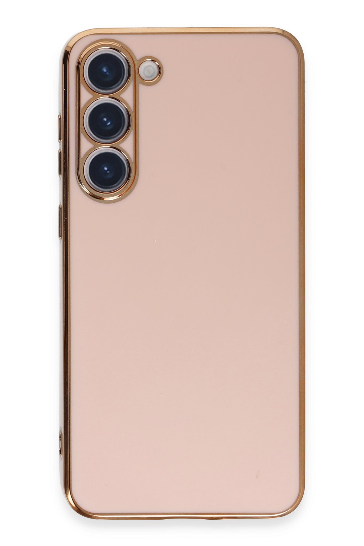 Newface Samsung Galaxy S23 Kılıf Pars Lens Yüzüklü Silikon - Gold