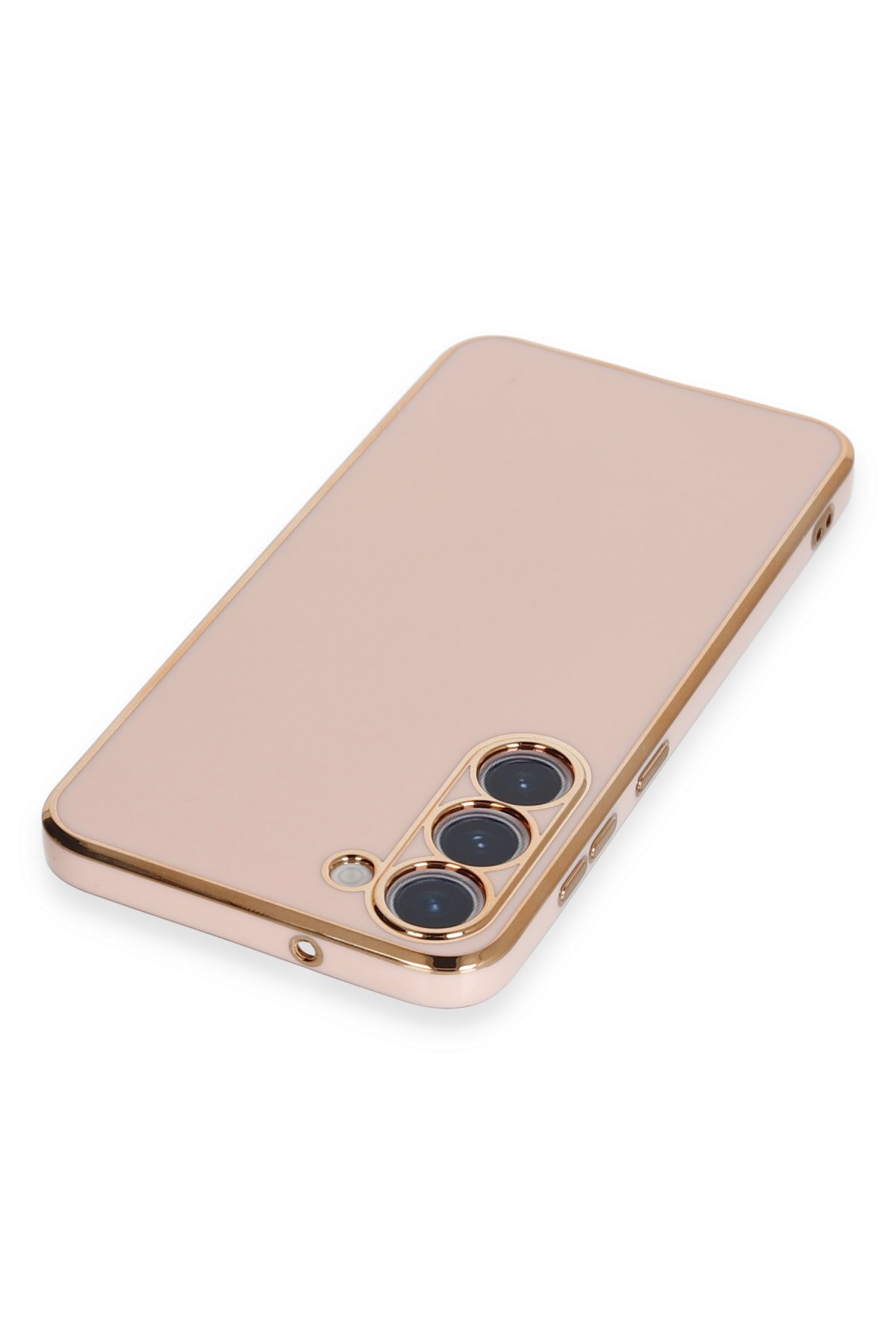 Newface Samsung Galaxy S23 Kılıf Pars Lens Yüzüklü Silikon - Gold