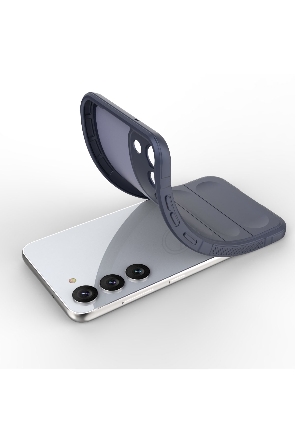 Newface Samsung Galaxy S23 Plus Kılıf Volet Silikon - Mavi