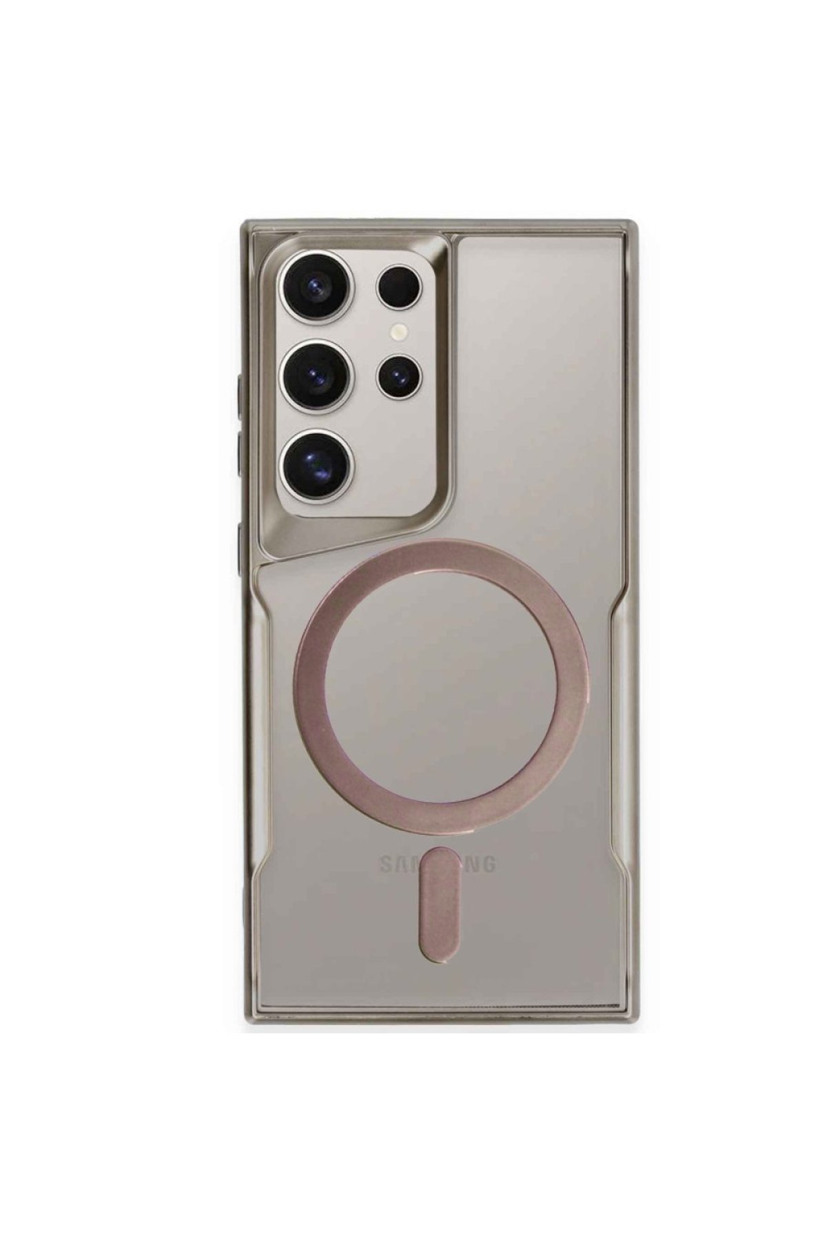 Newface Samsung Galaxy S23 Ultra Kılıf Montreal Yüzüklü Silikon Kapak - Siyah