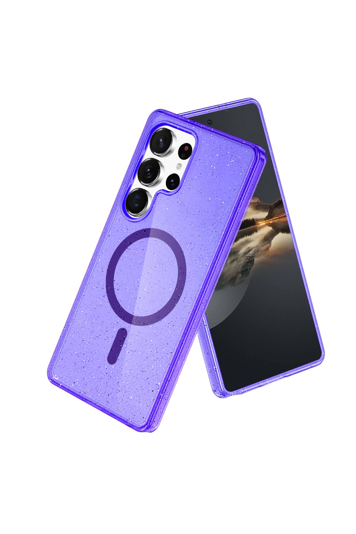 Newface Samsung Galaxy S23 Ultra Kılıf Mega Standlı Silikon - Lila