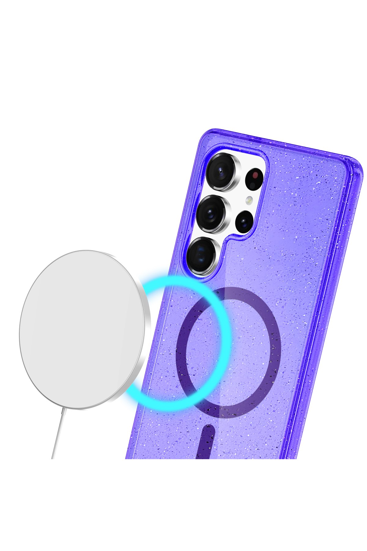 Newface Samsung Galaxy S23 Ultra Kılıf Mega Standlı Silikon - Lila