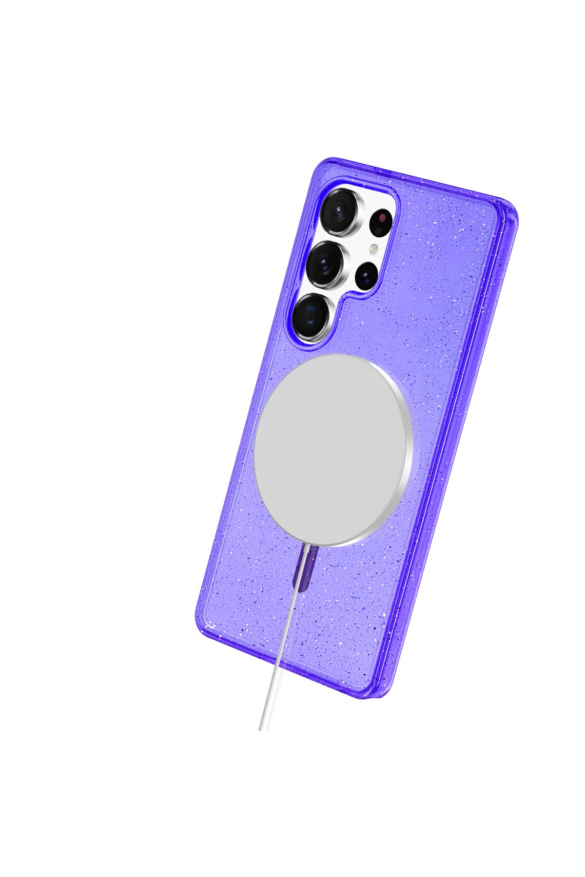 Newface Samsung Galaxy S23 Ultra Kılıf Mega Standlı Silikon - Lila