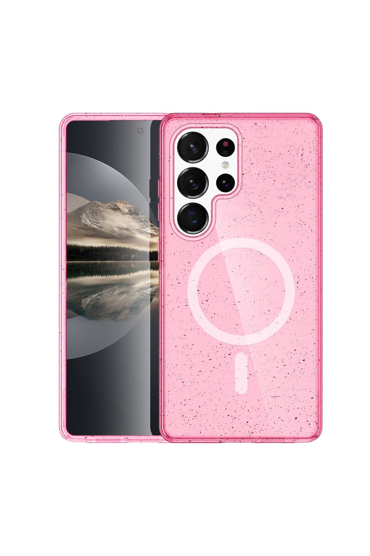 Newface Samsung Galaxy S23 Ultra Kılıf Volet Silikon - Pembe