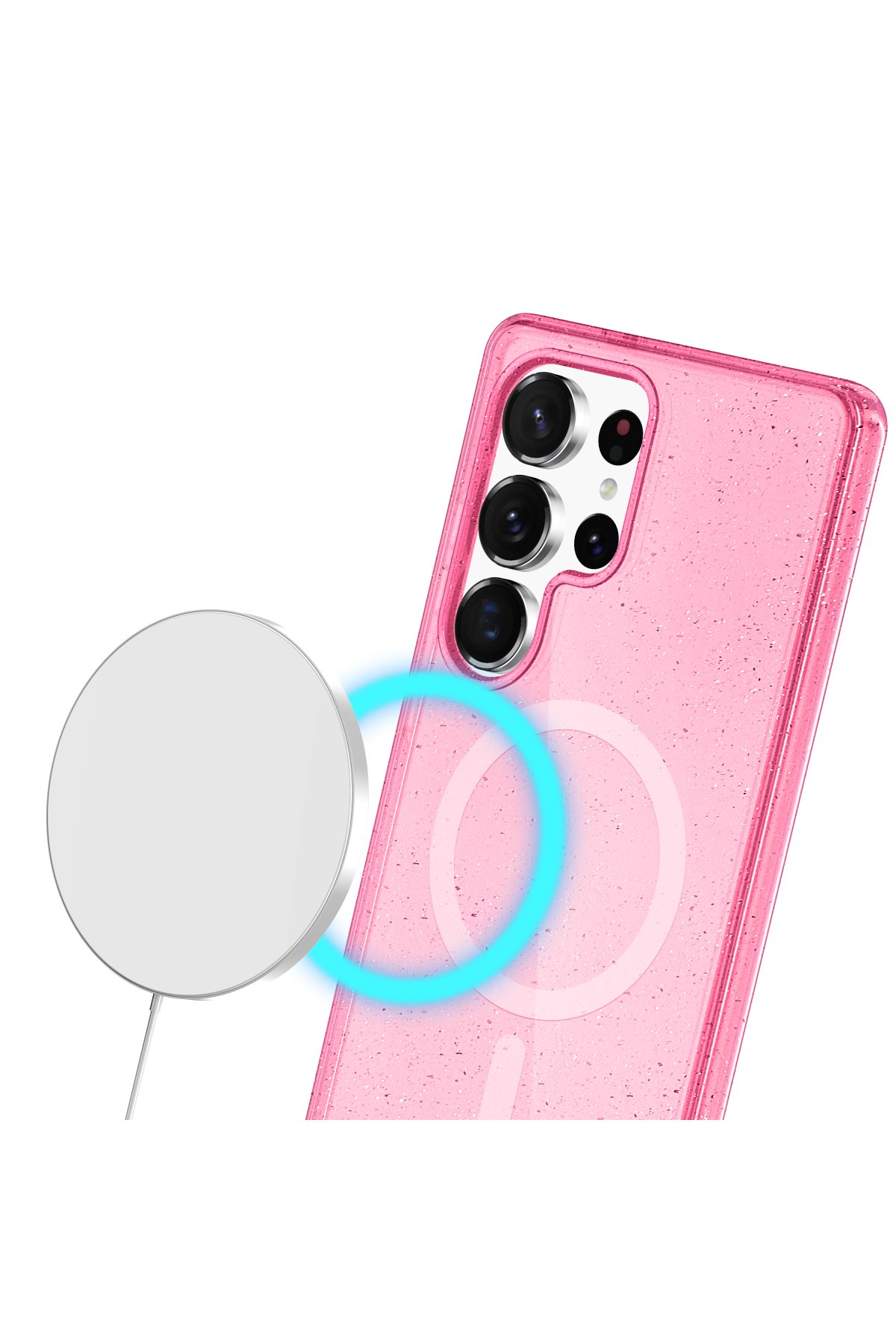 Newface Samsung Galaxy S23 Ultra Kılıf Volet Silikon - Pembe