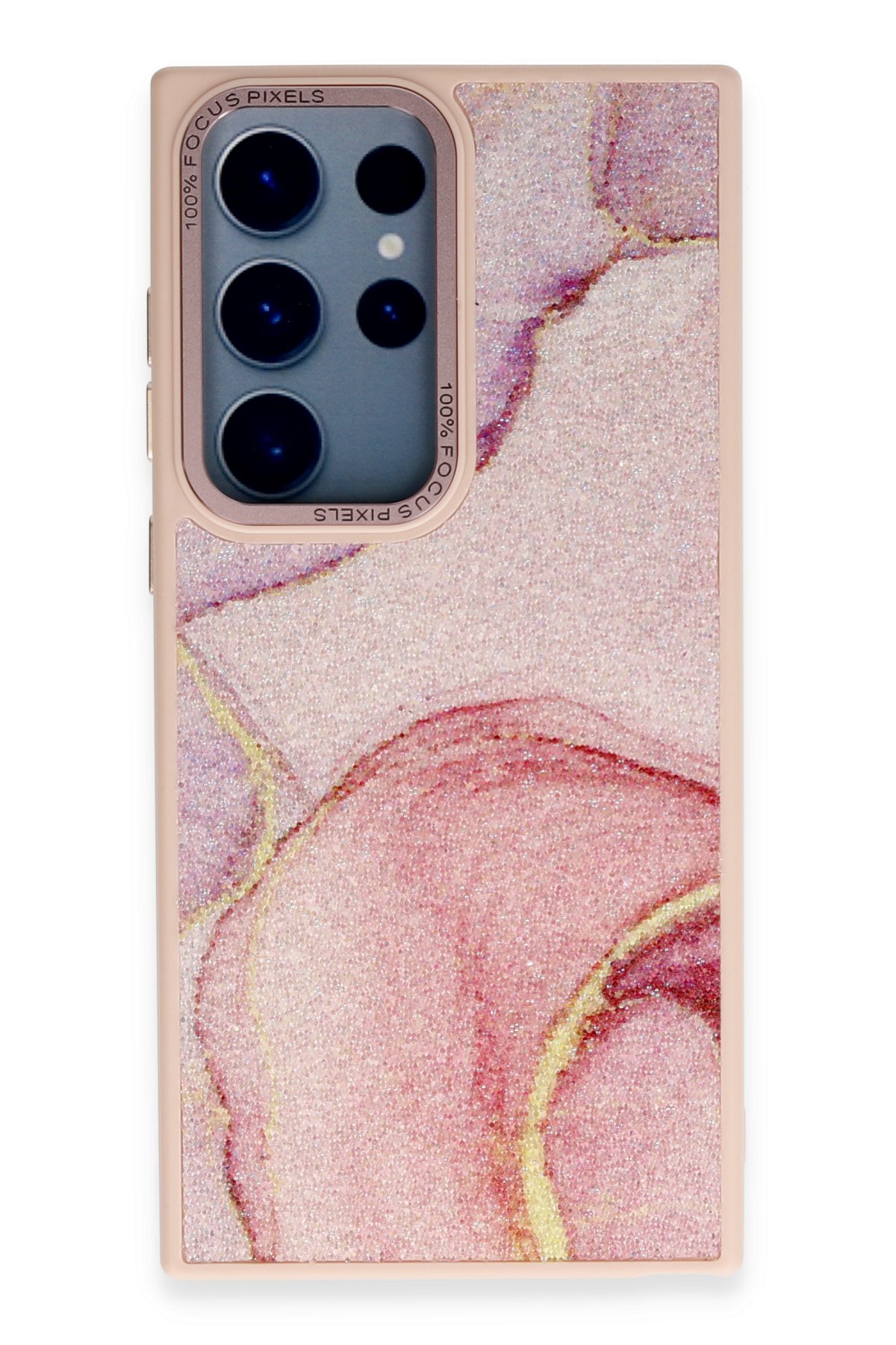 Newface Samsung Galaxy S23 Ultra Kılıf Pars Lens Yüzüklü Silikon - Gümüş