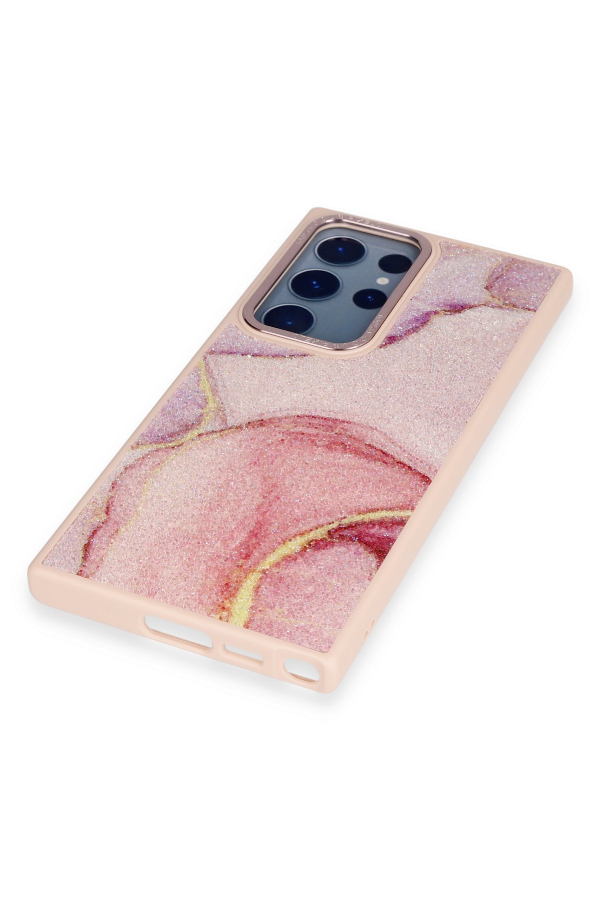 Newface Samsung Galaxy S23 Ultra Kılıf Pars Lens Yüzüklü Silikon - Gümüş