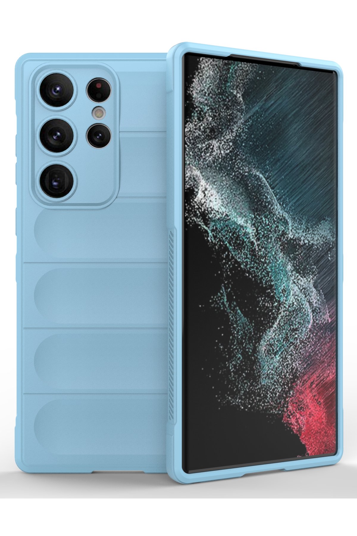 Newface Samsung Galaxy S23 Ultra Kılıf Boyi Silikon Kapak - Gümüş