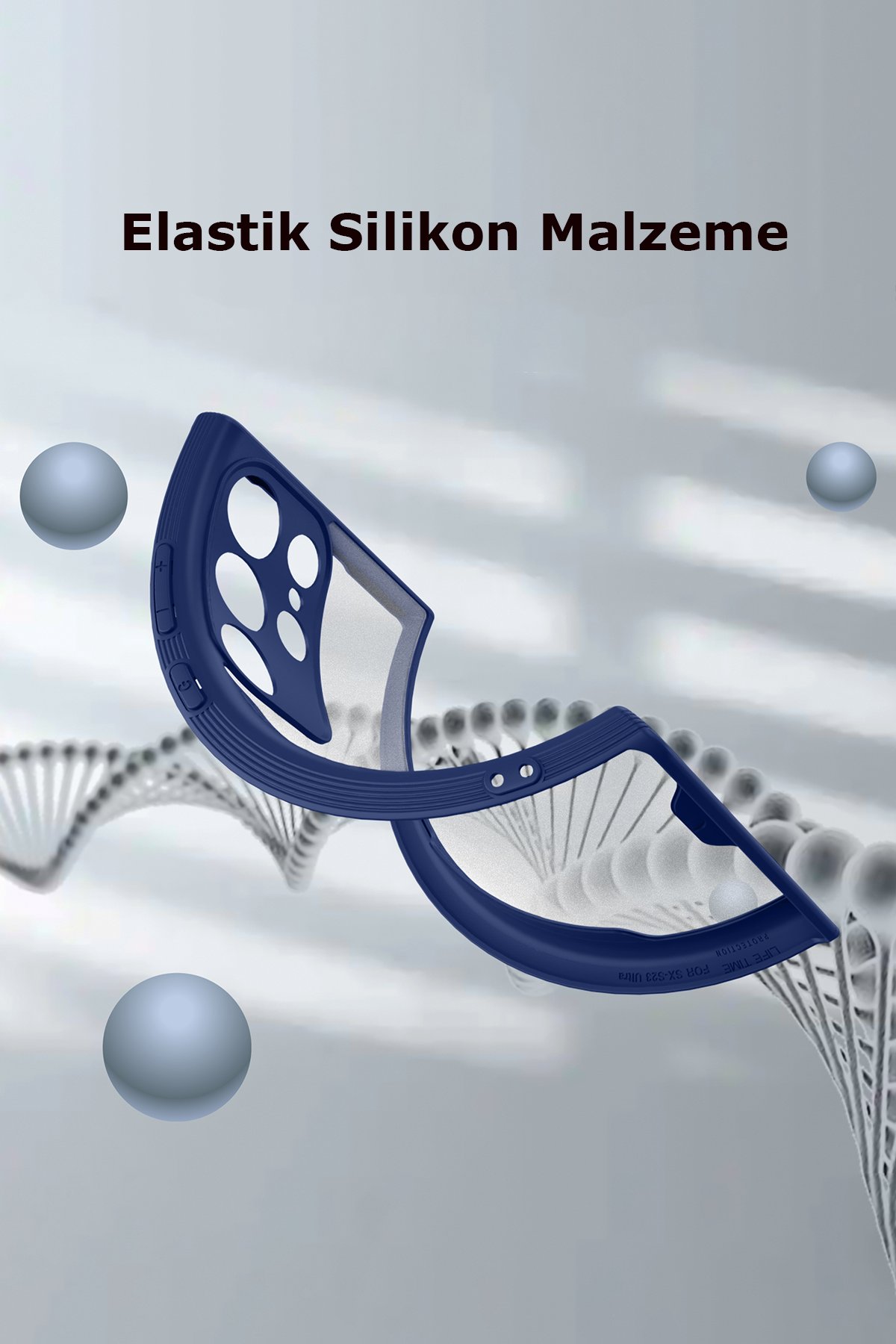 Newface Samsung Galaxy S23 Ultra Kılıf Platin Silikon - Lacivert