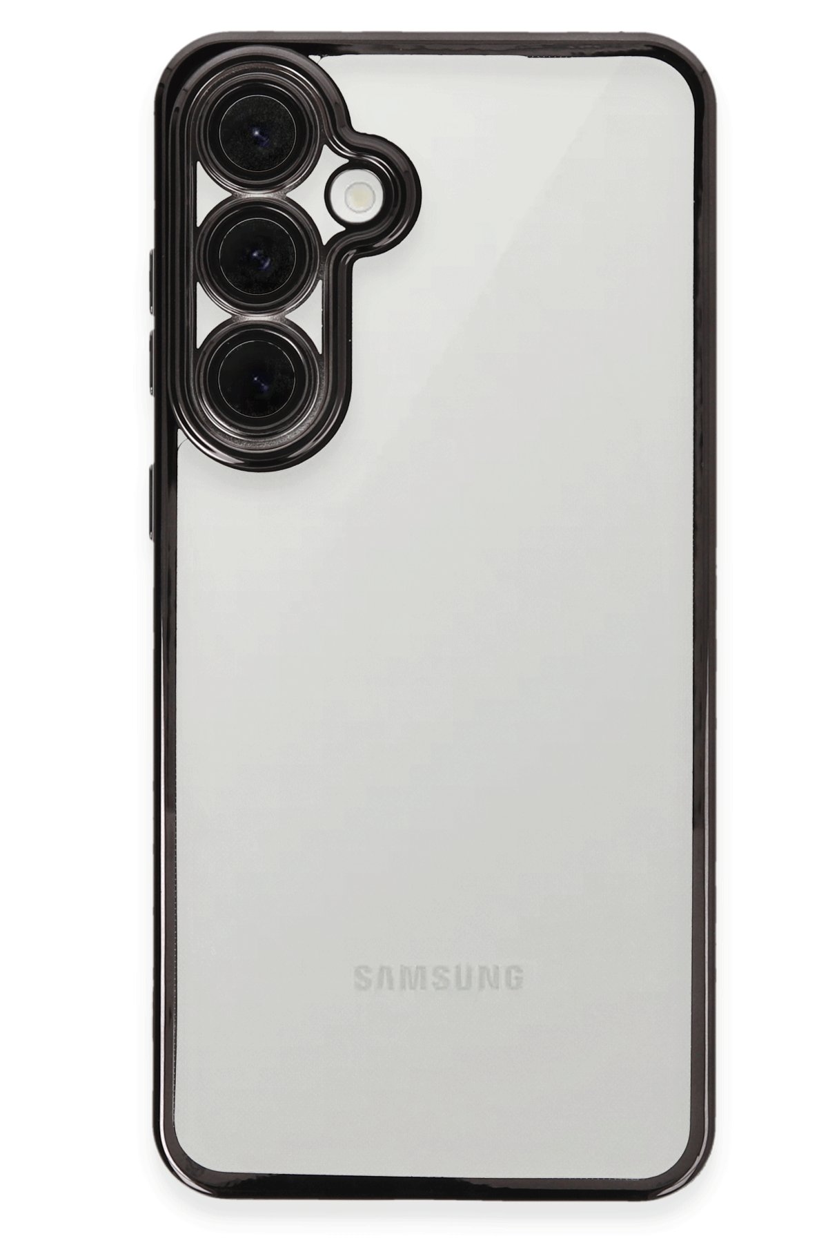 Newface Samsung Galaxy S24 FE Kılıf Razer Lensli Silikon - Gümüş
