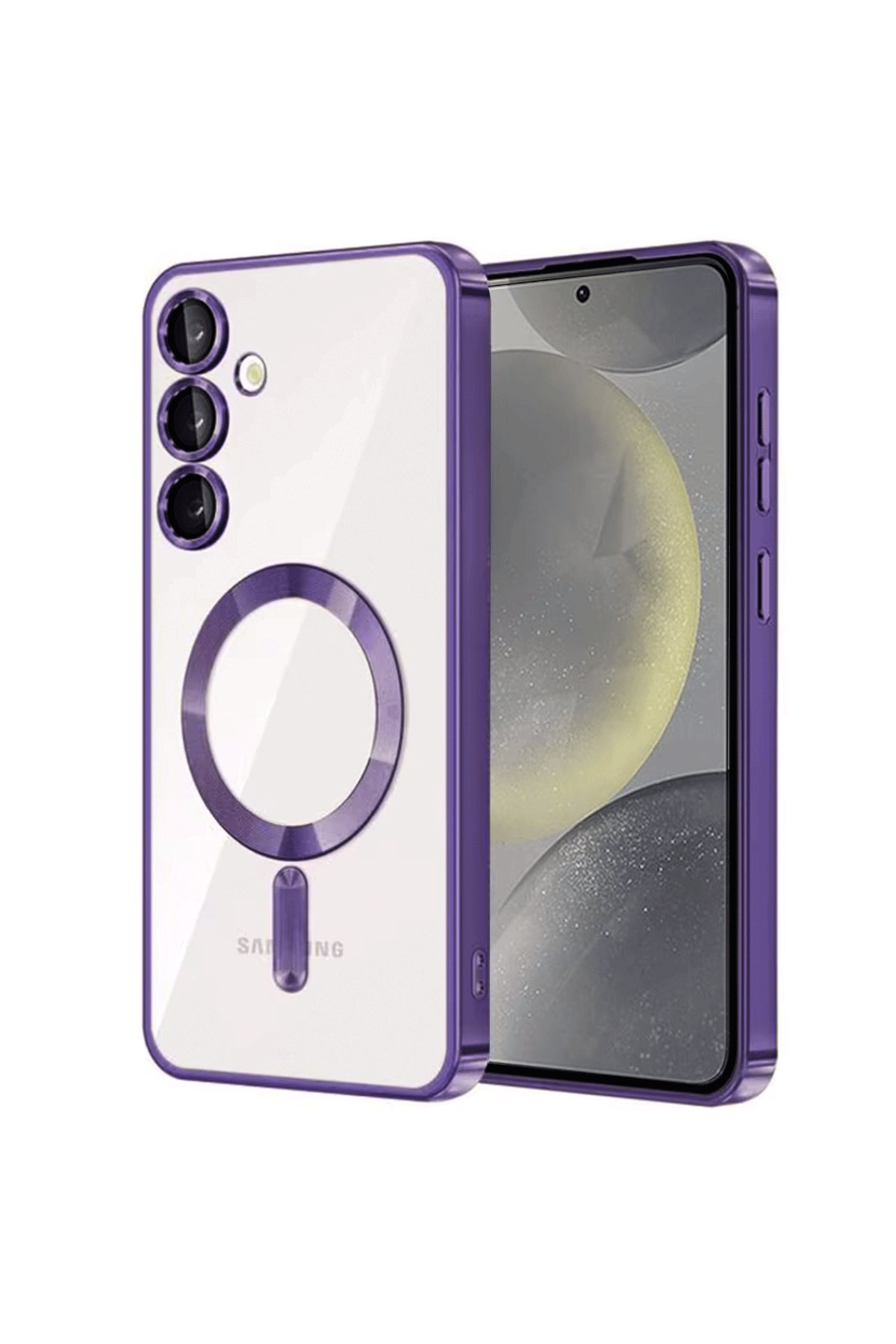 Newface Samsung Galaxy S24 Kılıf Boyi Magsafe Silikon Kapak - Lacivert