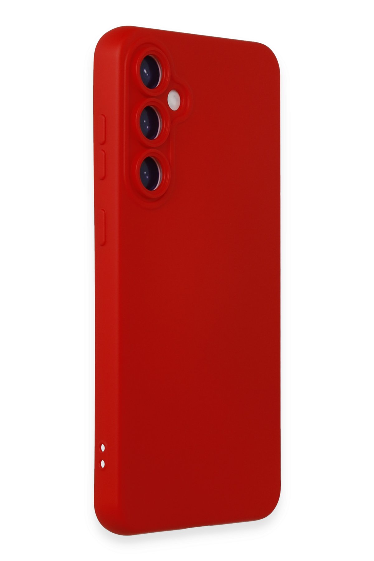 Newface Samsung Galaxy S24 Kılıf Pars Lens Yüzüklü Silikon - Kırmızı