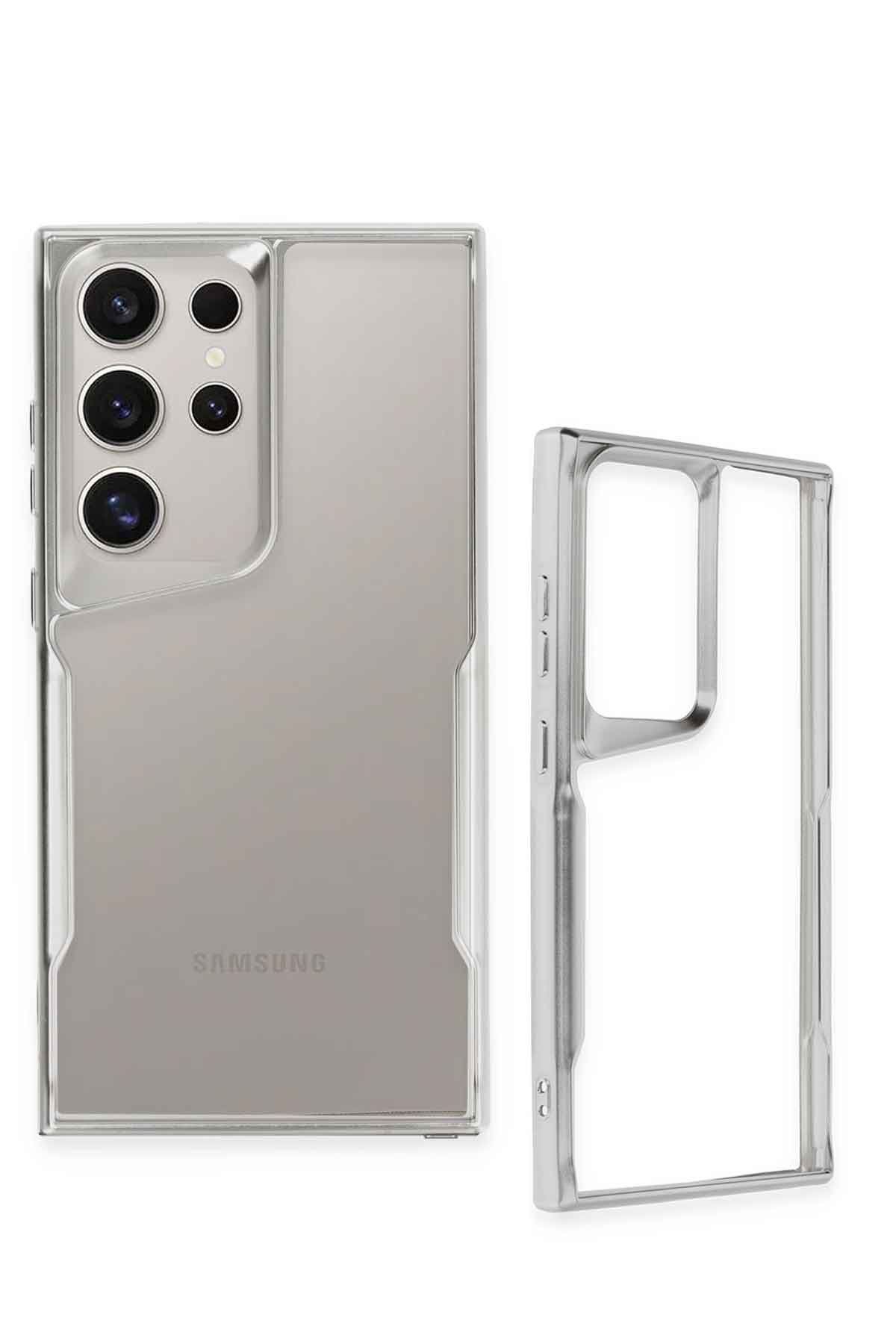 Newface Samsung Galaxy S24 Ultra Kılıf Volet Silikon - Siyah