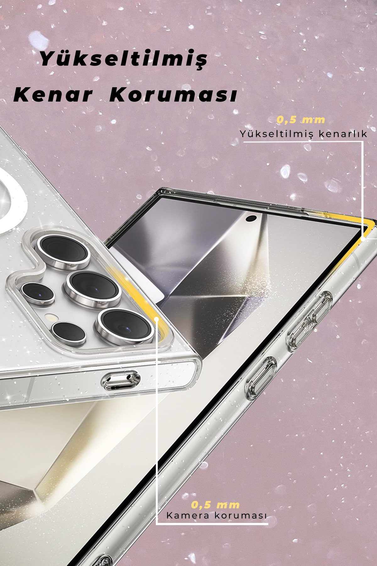 Newface Samsung Galaxy S24 Ultra Kılıf Airmax Silikon Kapak - Titan Gri