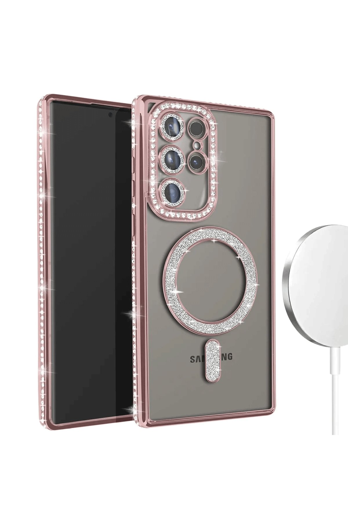 Newface Samsung Galaxy S24 Ultra Kılıf Boyi Magsafe Silikon Kapak - Yeşil