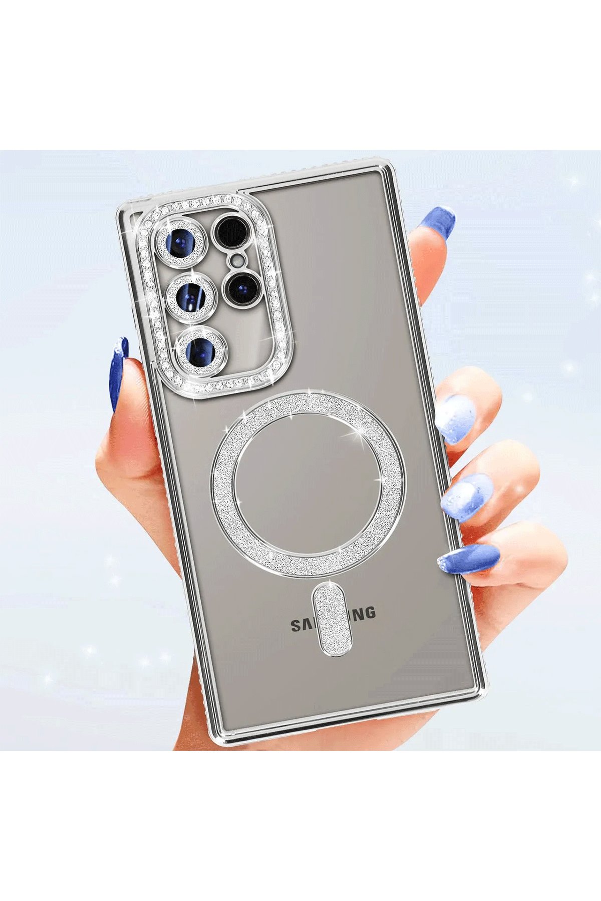 Newface Samsung Galaxy S24 Ultra Kılıf Boyi Magsafe Silikon Kapak - Yeşil