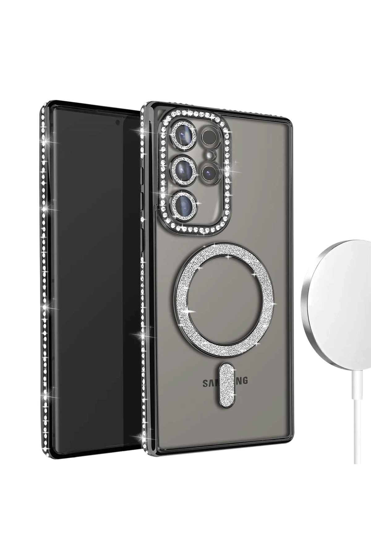 Newface Samsung Galaxy S24 Ultra Kılıf Kelvin Kartvizitli Silikon - Kırmızı