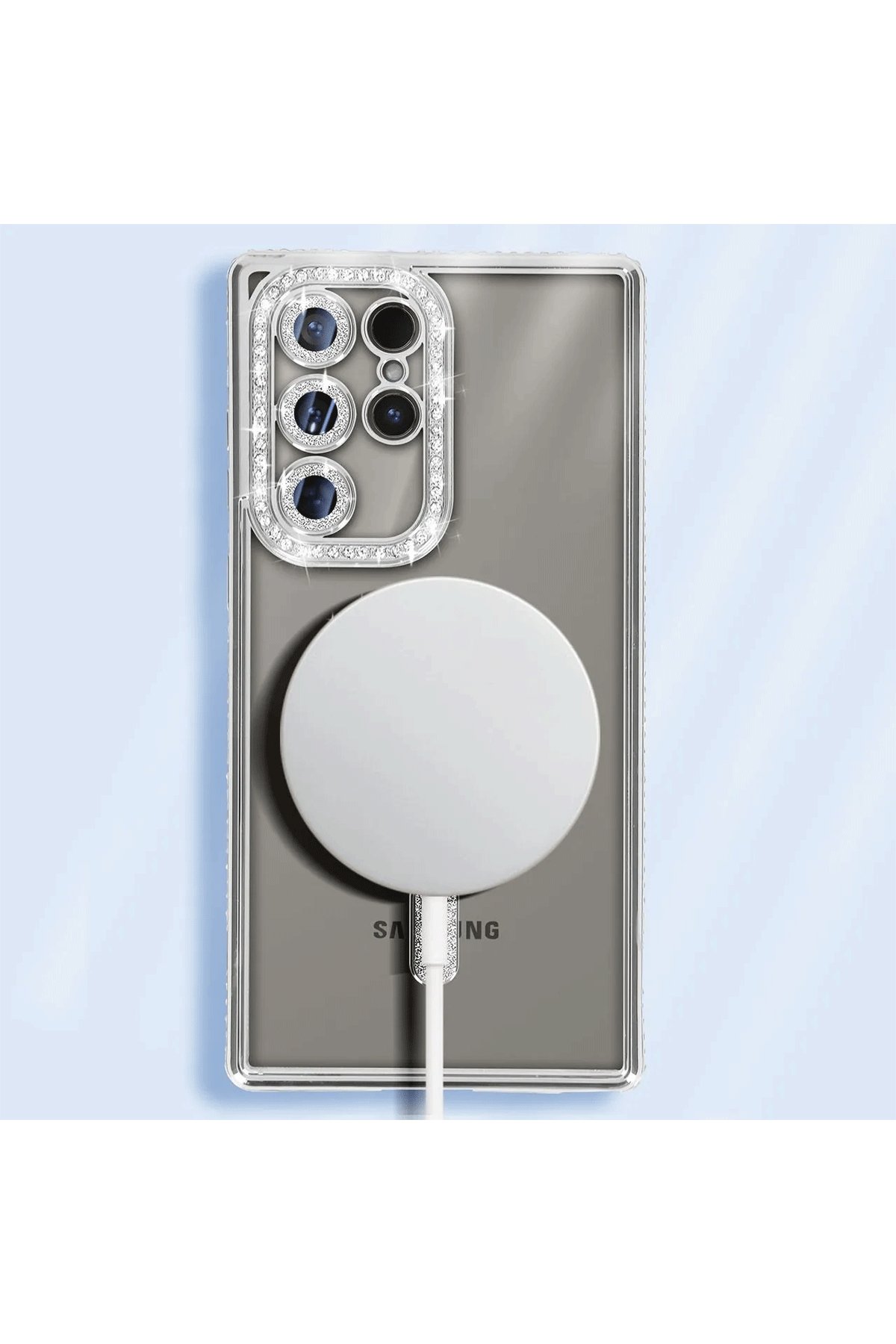 Newface Samsung Galaxy S24 Ultra Kılıf Kelvin Kartvizitli Silikon - Kırmızı