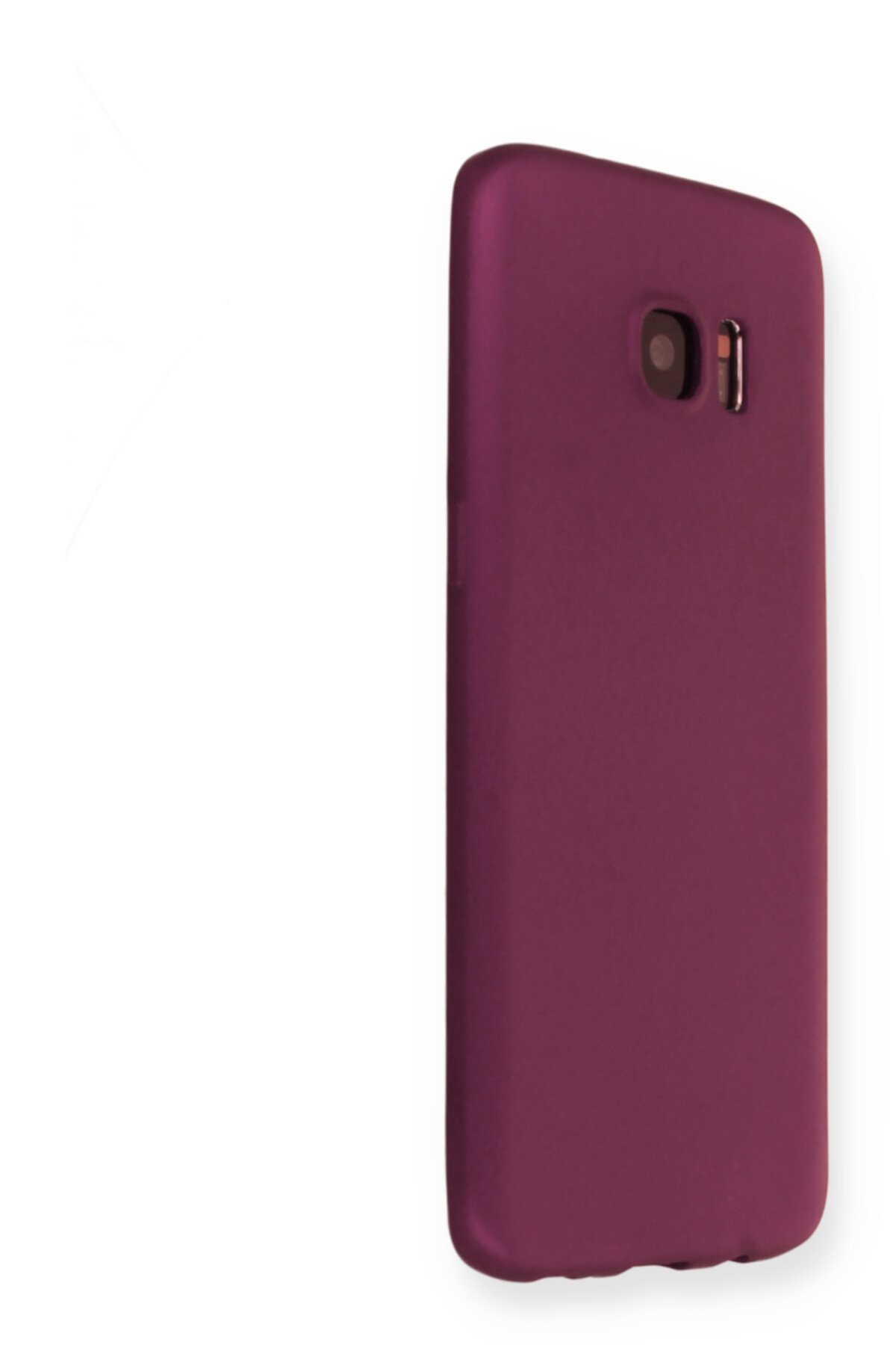 Newface Samsung Galaxy S7 Kılıf Simli Katmanlı Silikon - Kırmızı