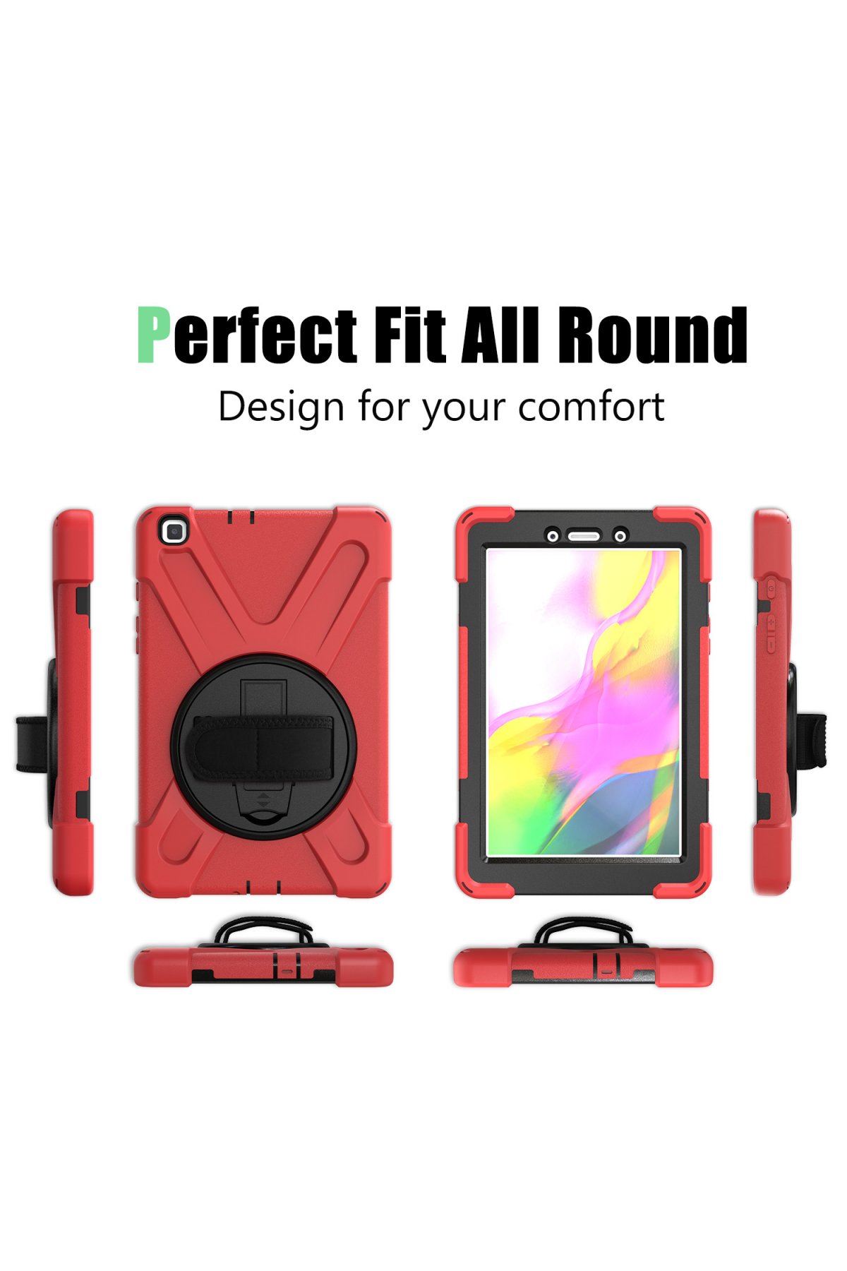 Newface Samsung Galaxy T290 Tab A 8 Kılıf 360 Tablet Deri Kılıf - Mürdüm