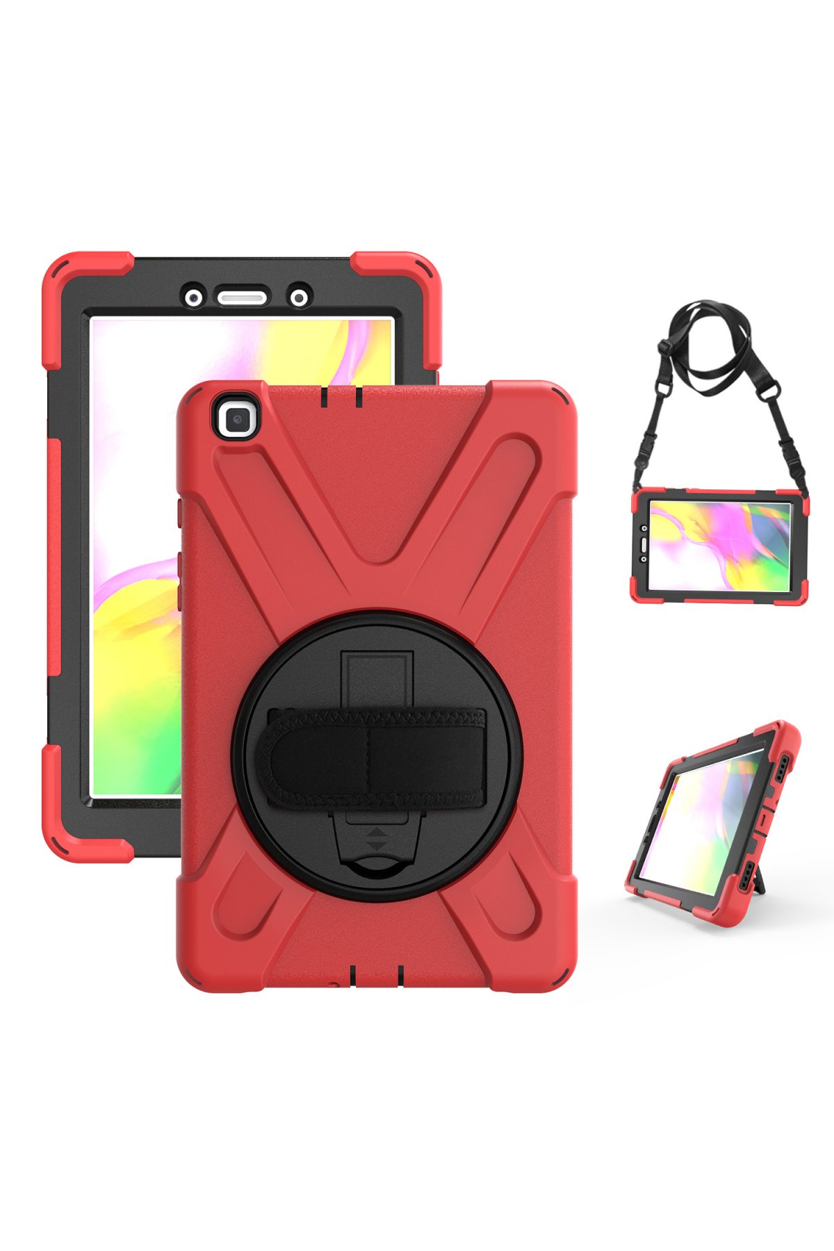 Newface Samsung Galaxy T290 Tab A 8 Kılıf 360 Tablet Deri Kılıf - Mürdüm