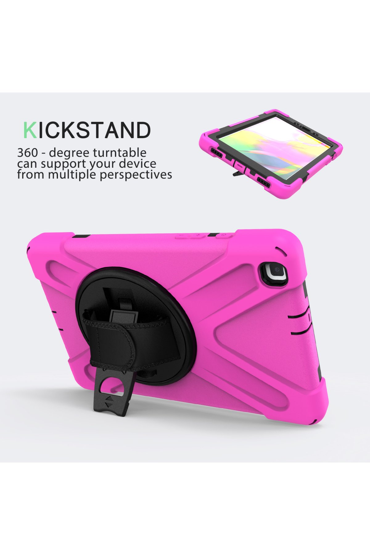 Newface Samsung Galaxy T290 Tab A 8 Kılıf Griffin Tablet Kapak - Pembe