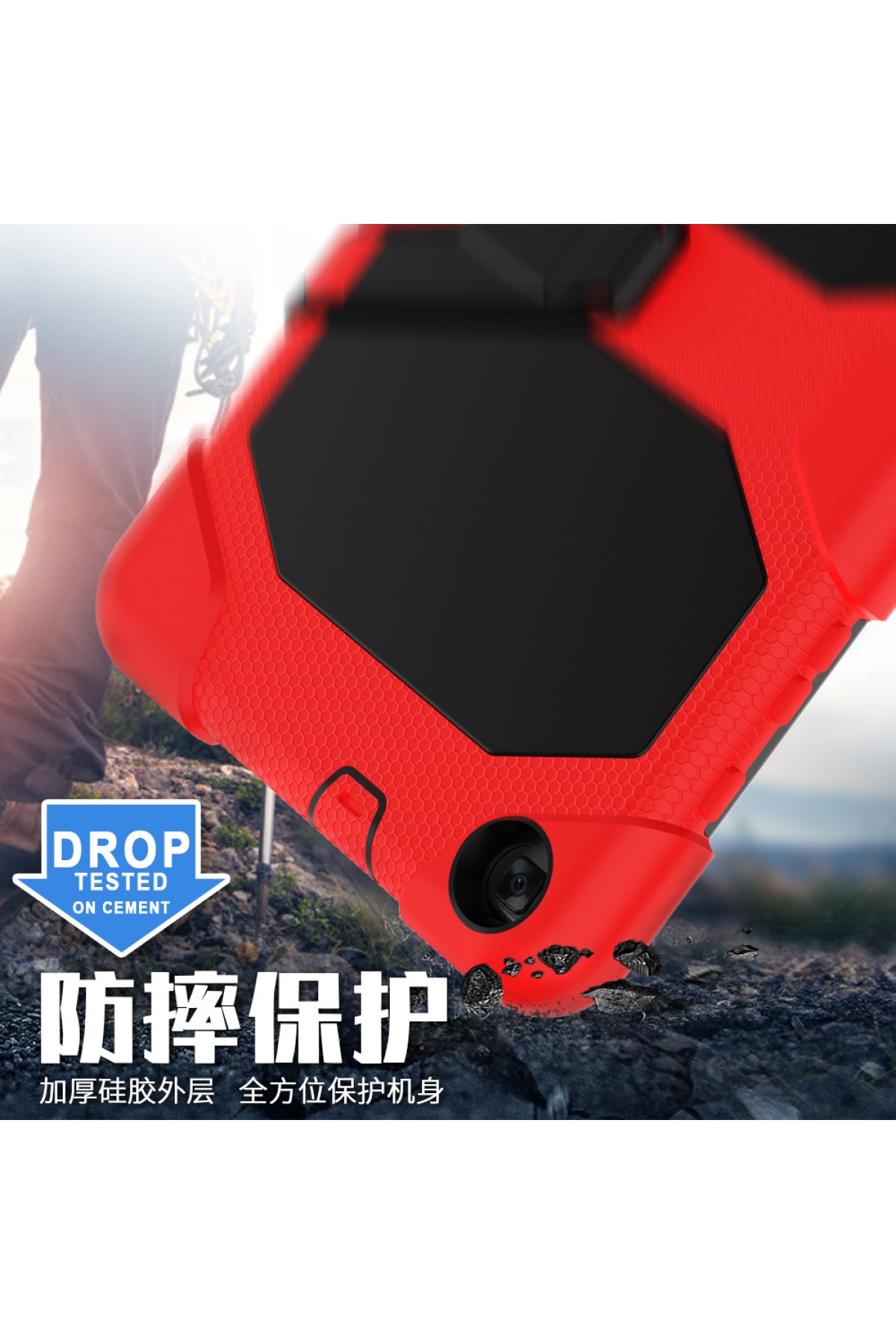 Newface Samsung Galaxy T290 Tab A 8 Kılıf Griffin Tablet Kapak - Kırmızı