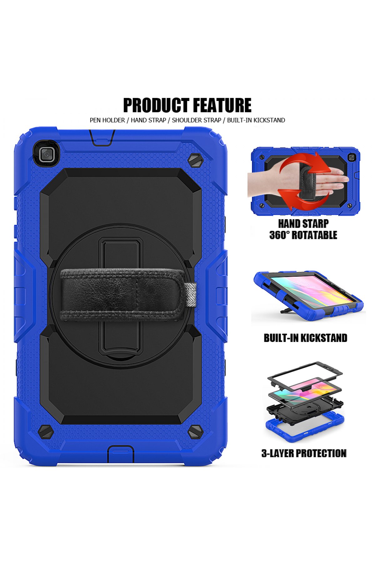 Newface Samsung Galaxy T290 Tab A 8 Kılıf 360 Tablet Deri Kılıf - Mürdüm