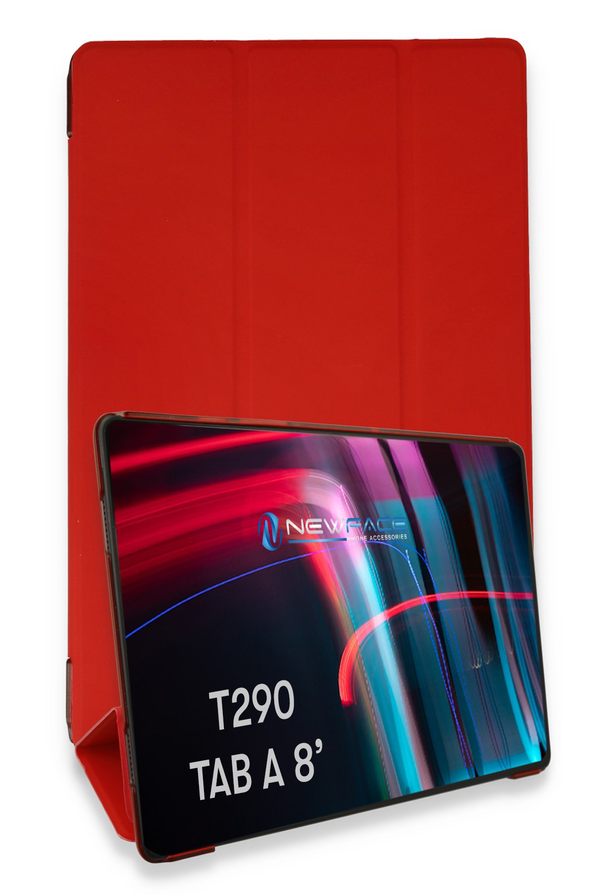 Newface Samsung Galaxy T290 Tab A 8 Kılıf Amazing Tablet Kapak - Kırmızı