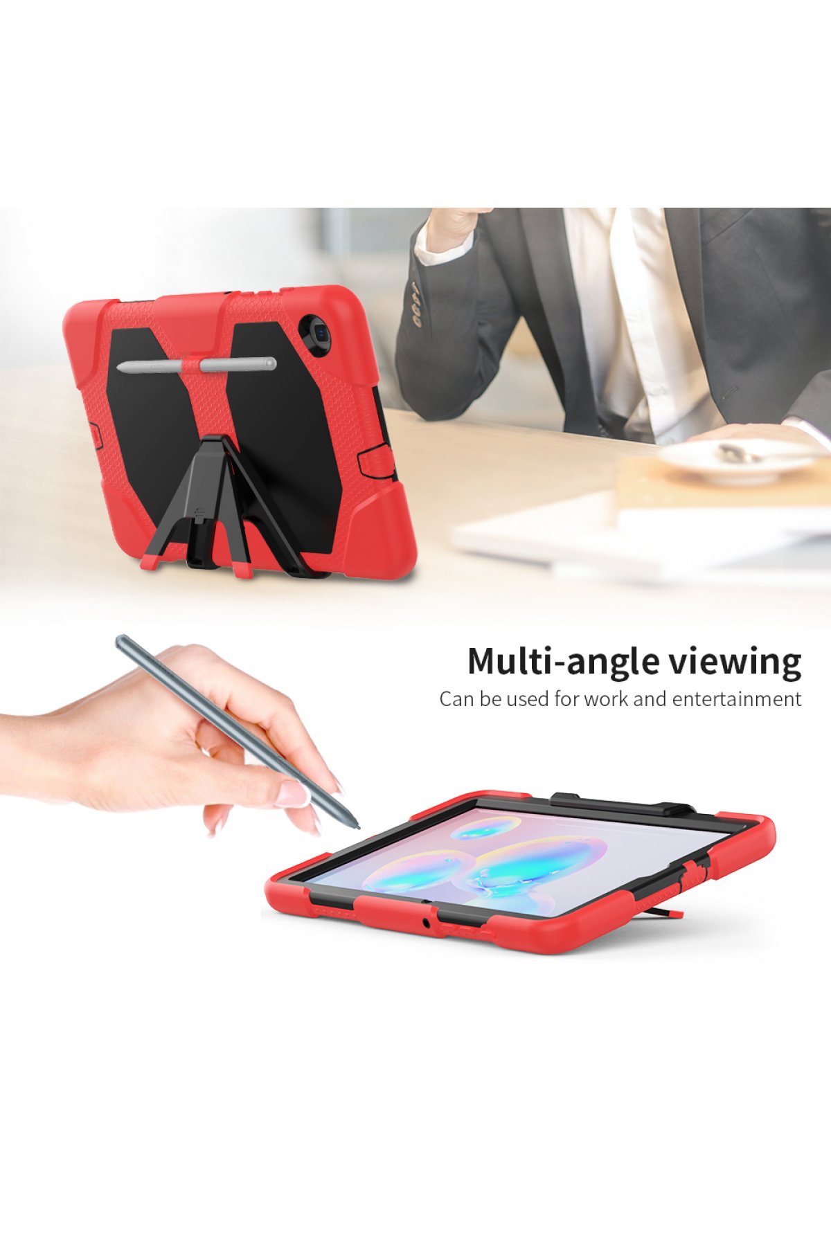 Newface Samsung Galaxy T500 Tab A7 10.4 Kılıf Griffin Tablet Kapak - Kamuflaj