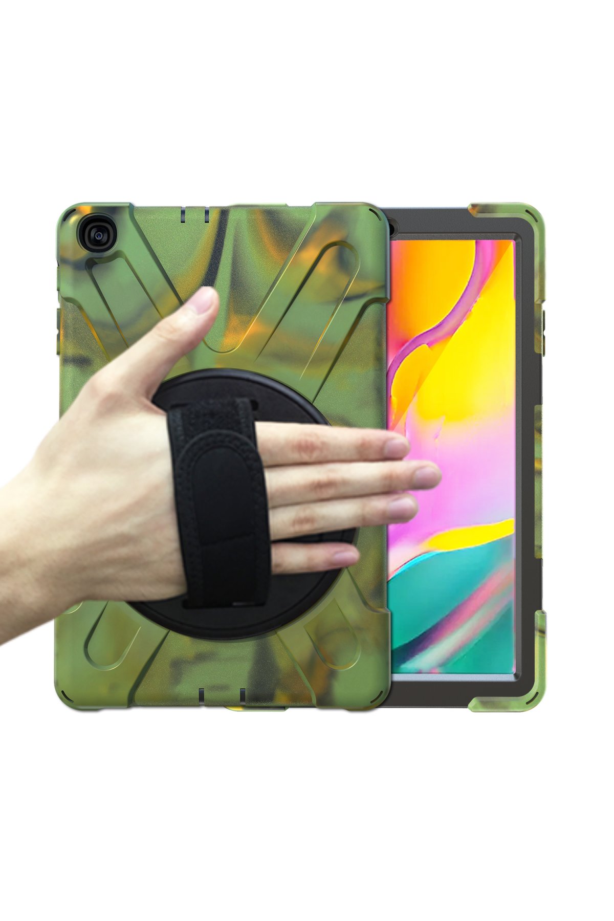 Newface Samsung Galaxy T510 Tab A 10.1 Kılıf Griffin Tablet Kapak - Kırmızı