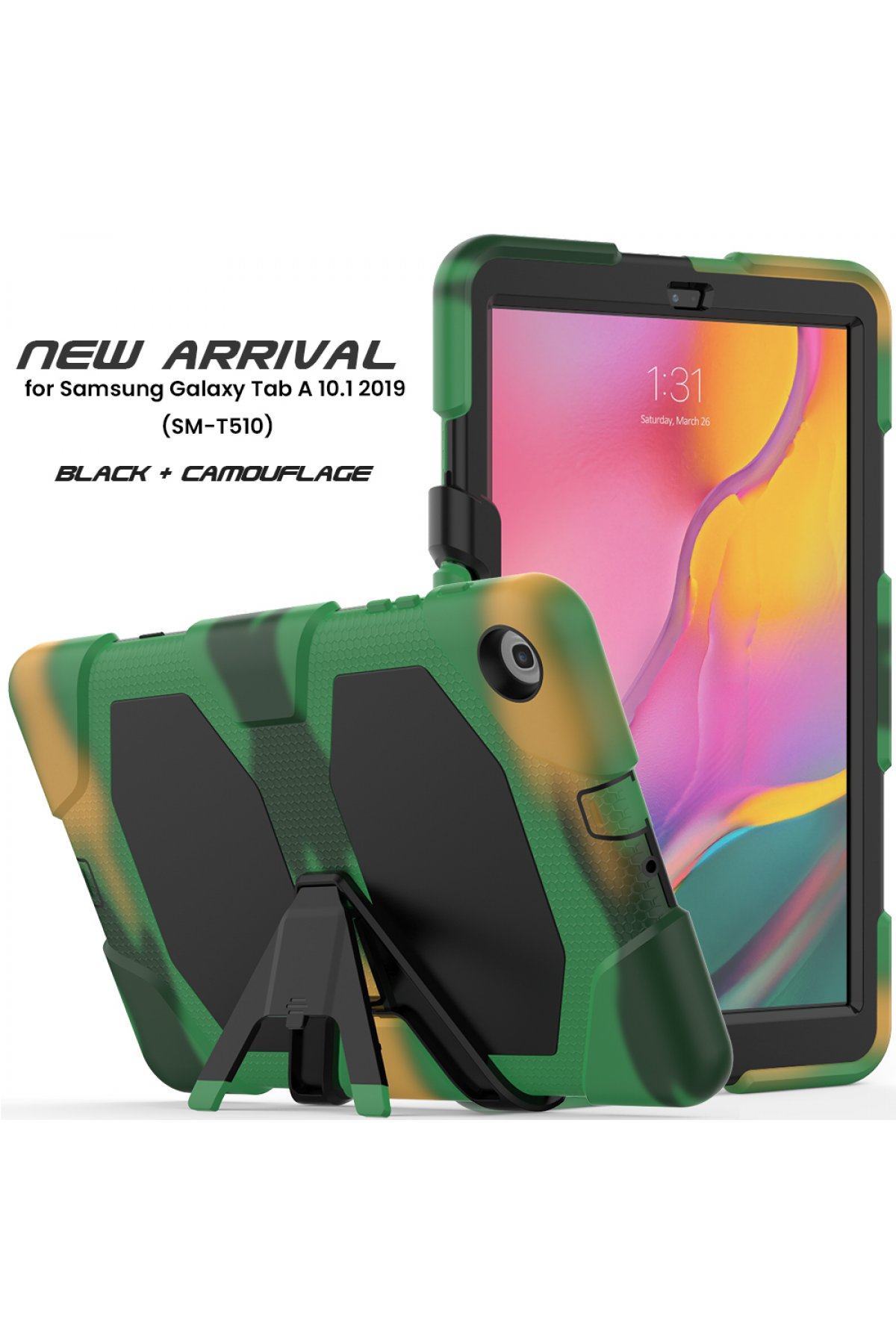 Newface Samsung Galaxy T510 Tab A 10.1 Kılıf Griffin Tablet Kapak - Mor