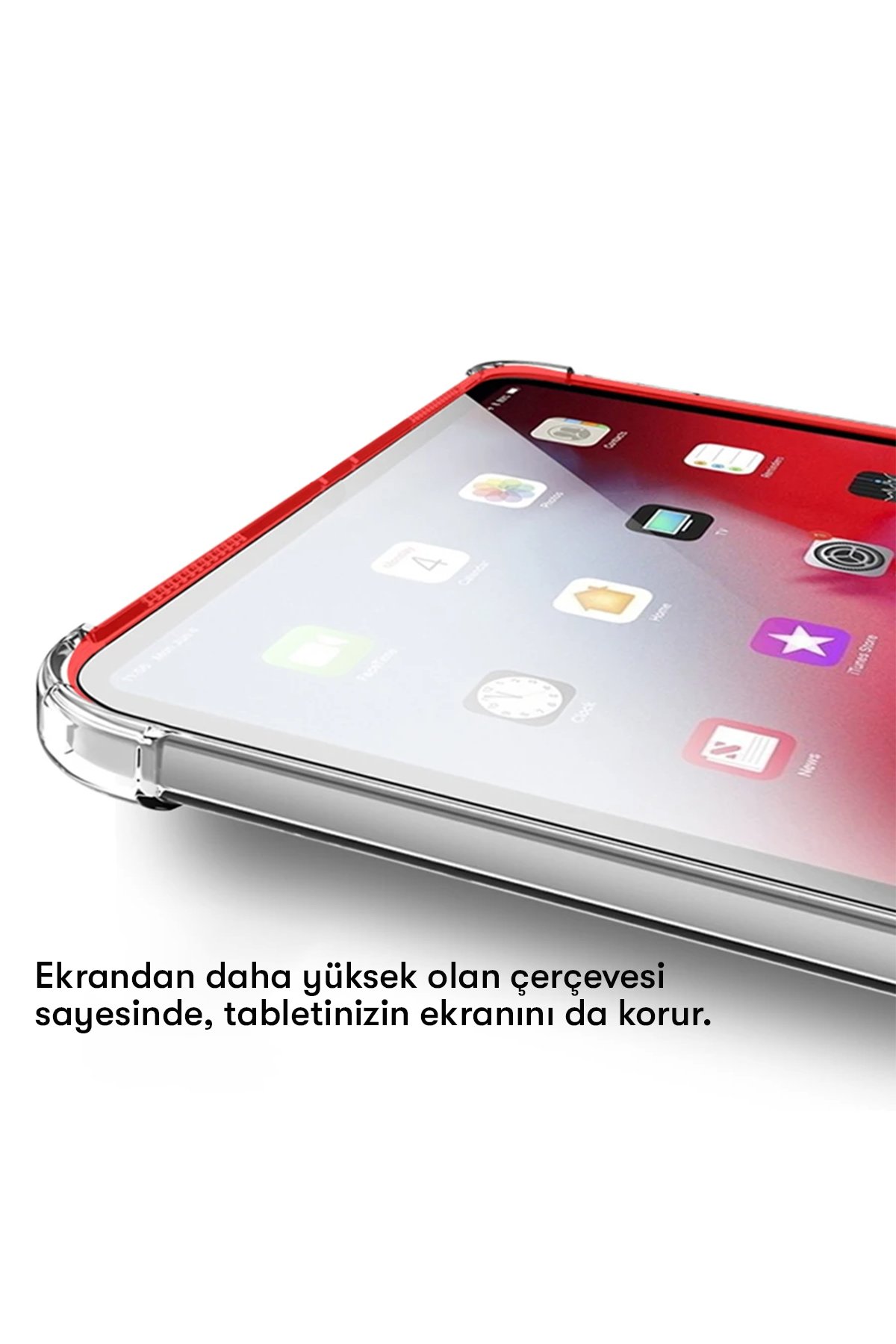 Newface Samsung Galaxy T737 Tab S7 FE 12.4 Kılıf Amazing Tablet Kapak - Kırmızı