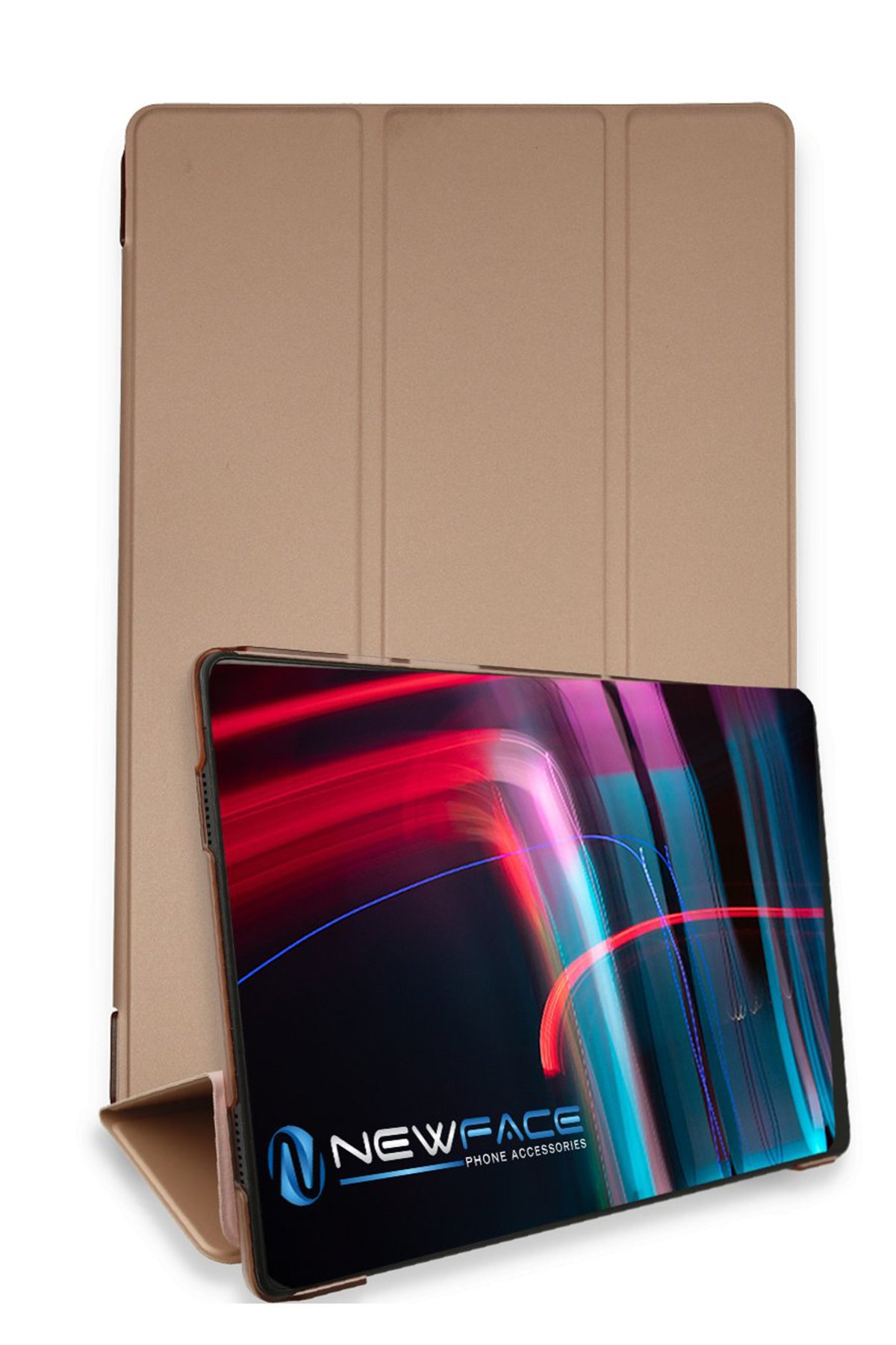 Newface Samsung Galaxy T737 Tab S7 FE 12.4 Kılıf 360 Tablet Deri Kılıf - Kırmızı
