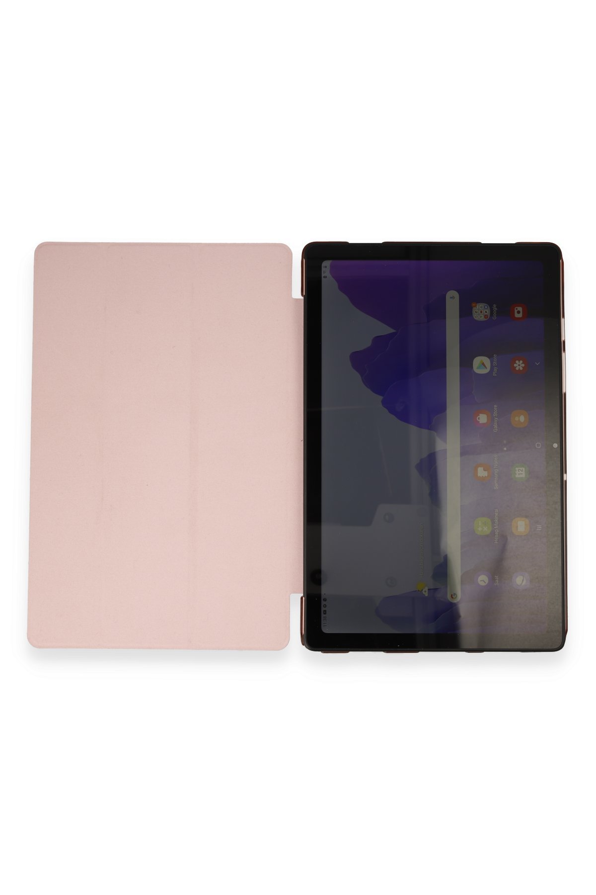 Newface Samsung Galaxy T737 Tab S7 FE 12.4 Kılıf 360 Tablet Deri Kılıf - Kırmızı