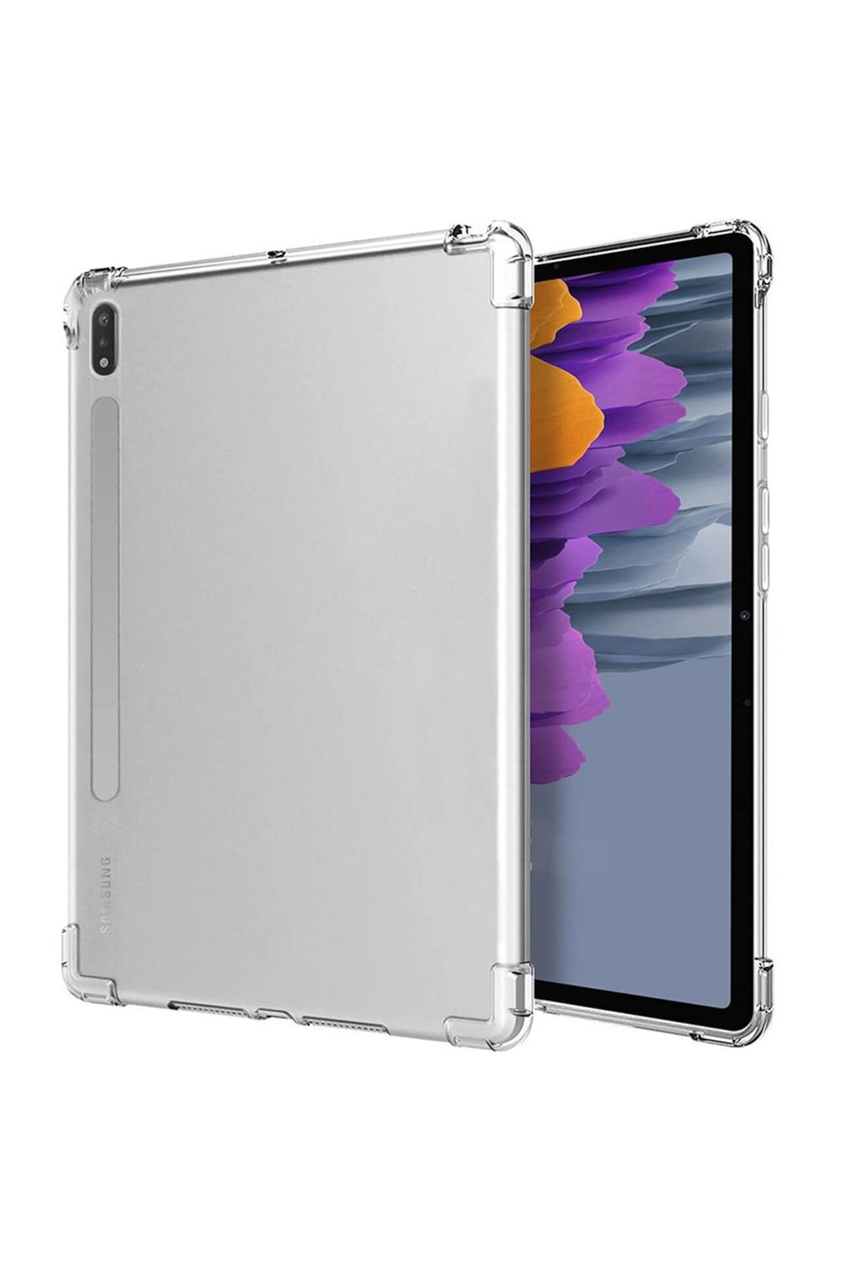 Newface Samsung Galaxy T970 Tab S7 Plus 12.4 Kılıf 360 Tablet Deri Kılıf - Kırmızı