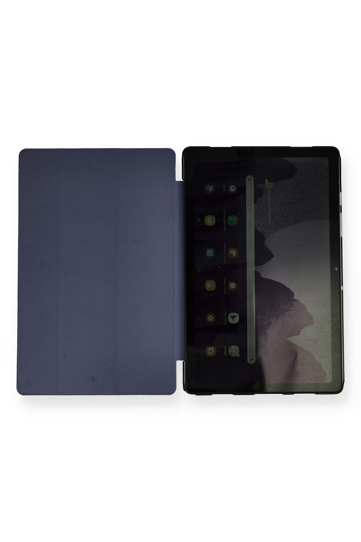 Newface Samsung Galaxy T970 Tab S7 Plus 12.4 Kılıf Kalemlikli Mars Tablet Kılıfı - Mavi