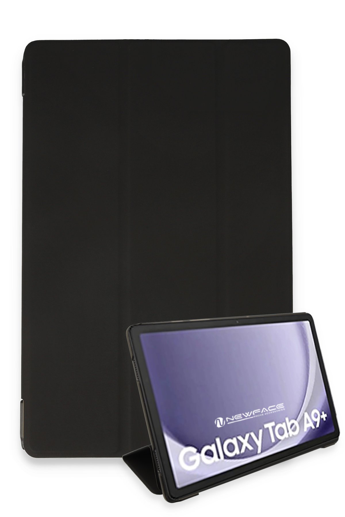 Newface Samsung Galaxy Tab A9 Plus Kılıf Patpat El Tutma Aparatlı Standlı Tablet Silikon - Pembe