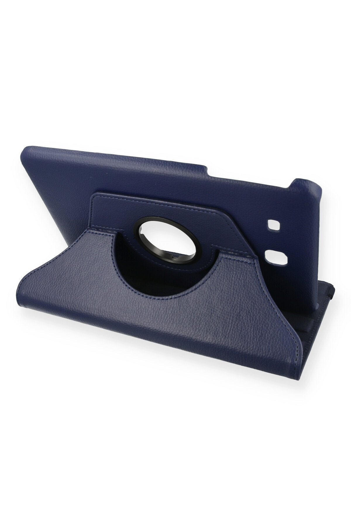 Newface Samsung Galaxy T560 Tab E 9.7 Kılıf 360 Tablet Deri Kılıf - Siyah