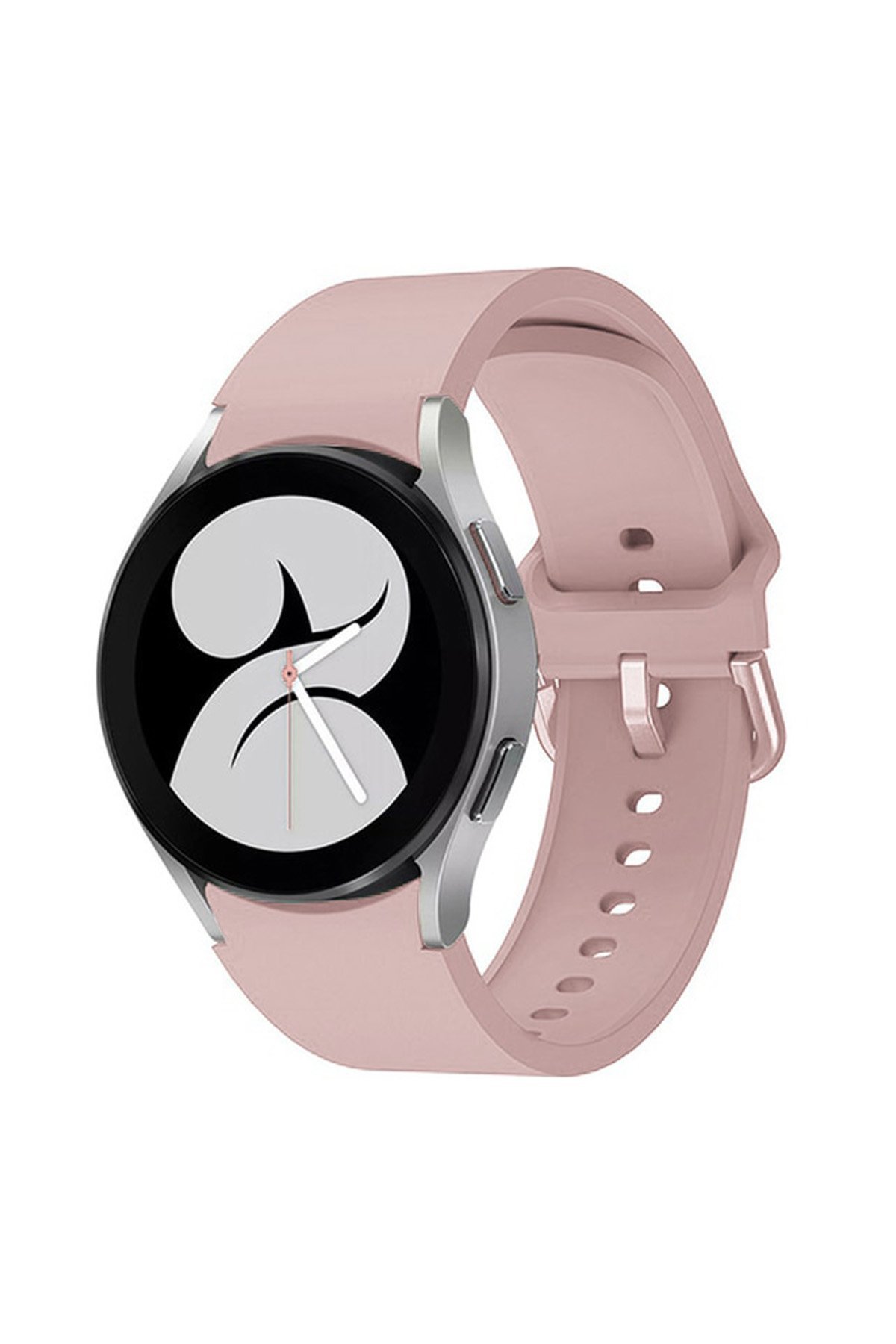 Newface Samsung Galaxy Watch 5 Hasırlı Cırtcırtlı Kordon - Pembe