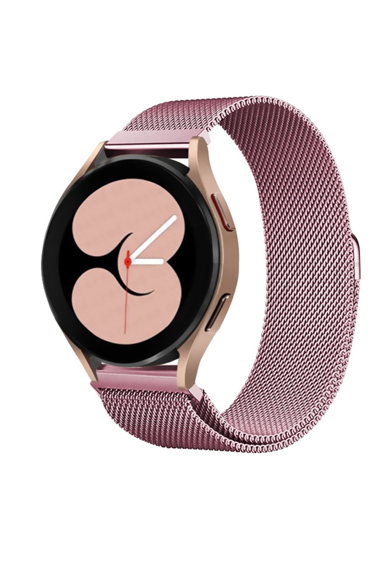Newface Samsung Galaxy Watch 5 Metal Mıknatıslı Kordon - Siyah-Beyaz