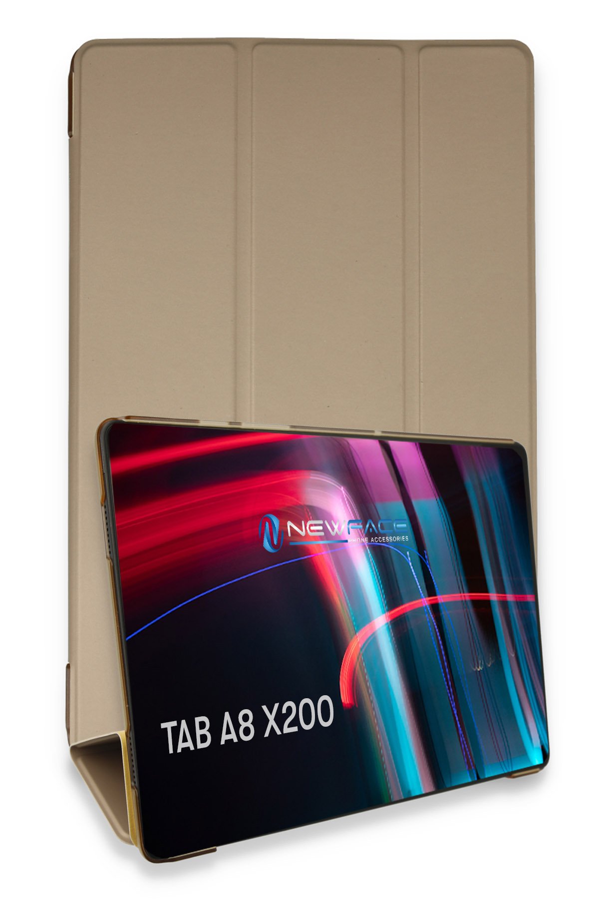 Newface Samsung Galaxy X200 Tab A8 10.5 Kılıf Like Stantlı Tablet Silikon - Kırmızı