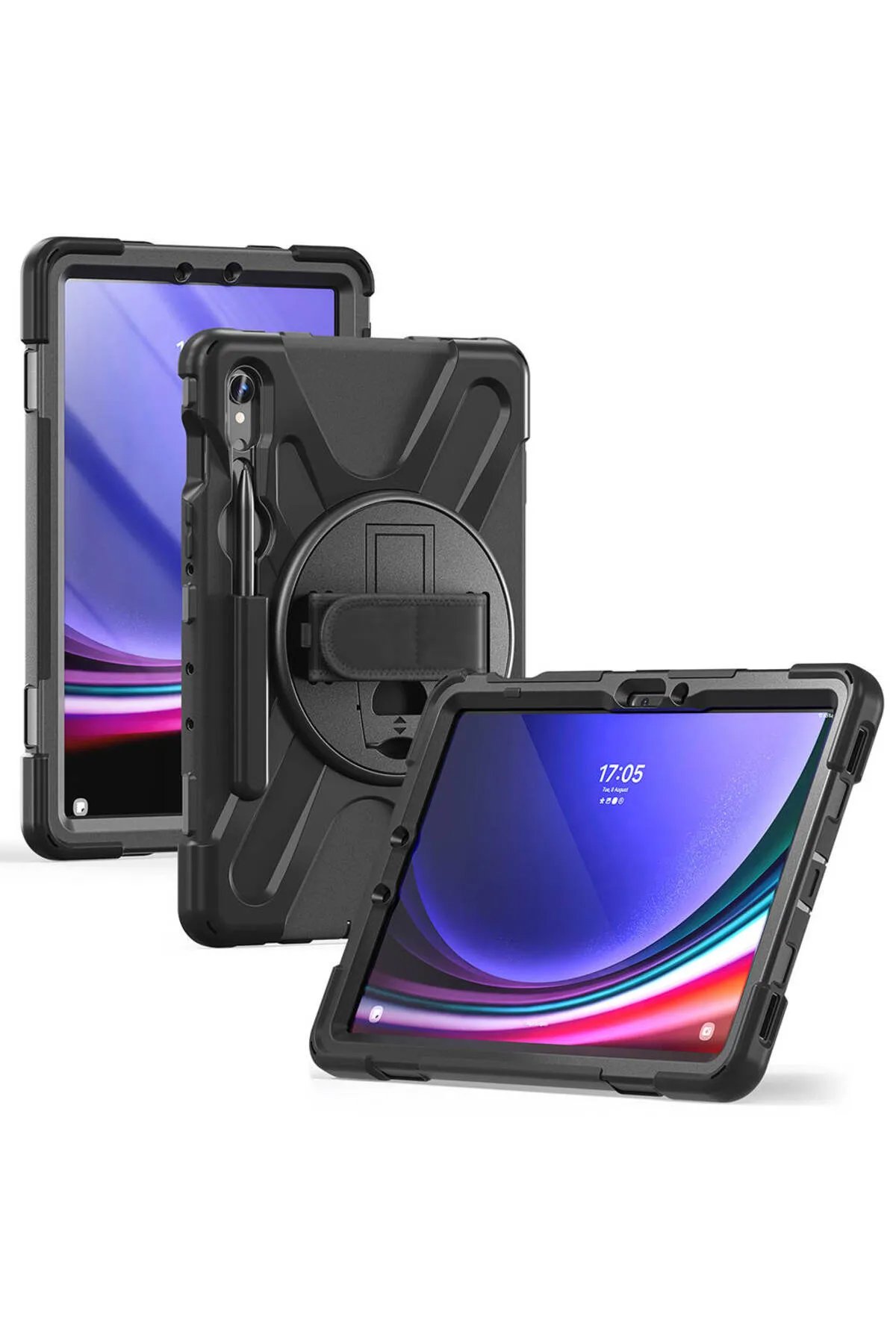 Newface Samsung Galaxy X710 Tab S9 11 Kılıf 360 Tablet Deri Kılıf - Lacivert